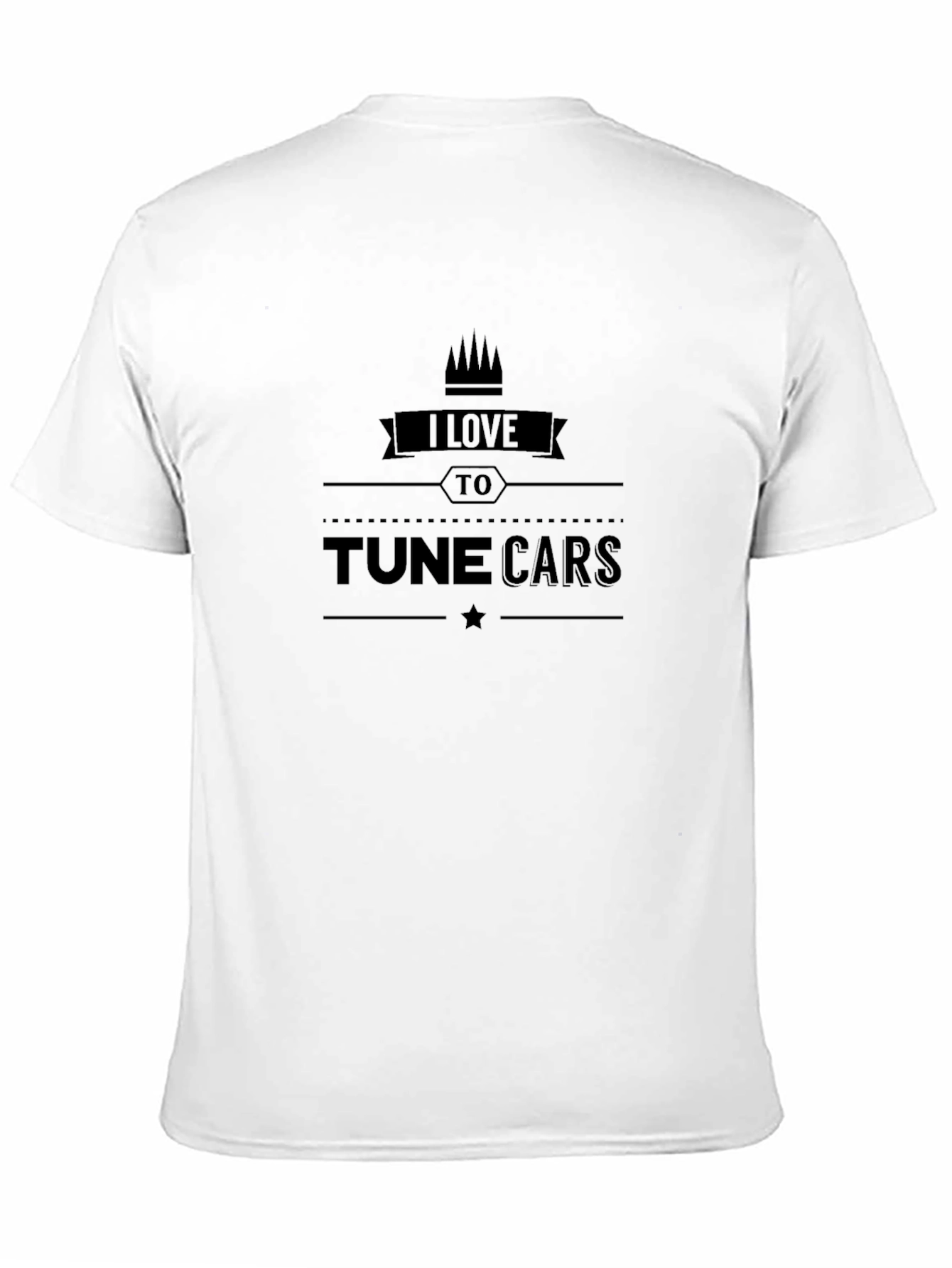 I Love to Tune Cars Black T-Shirt