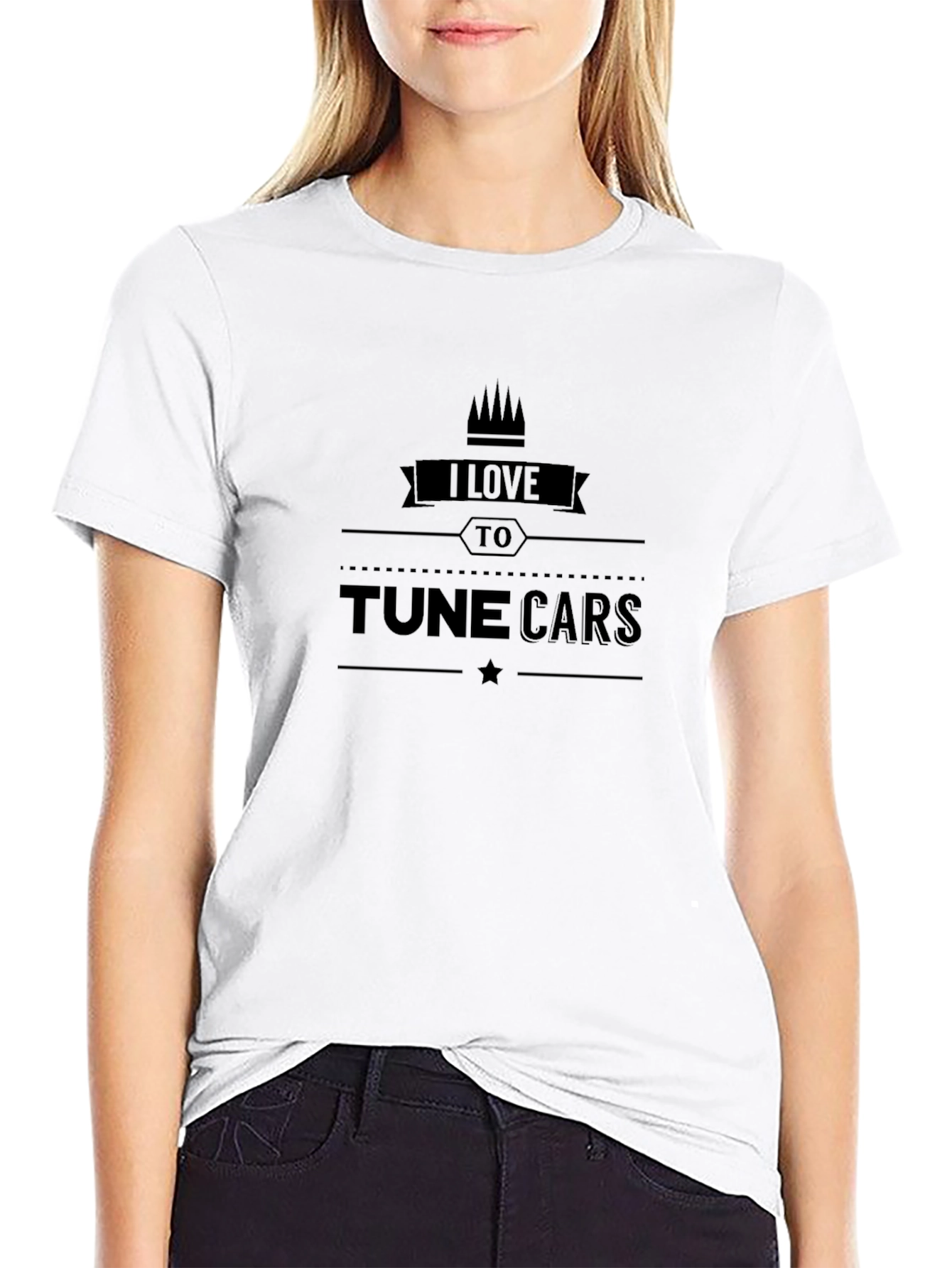 I Love to Tune Cars Black T-Shirt