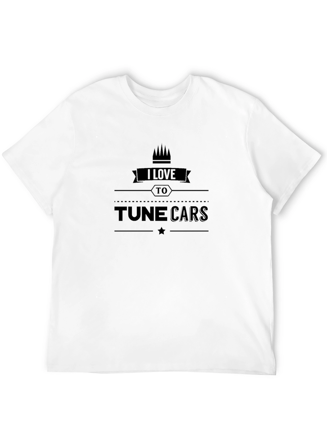 I Love to Tune Cars Black T-Shirt