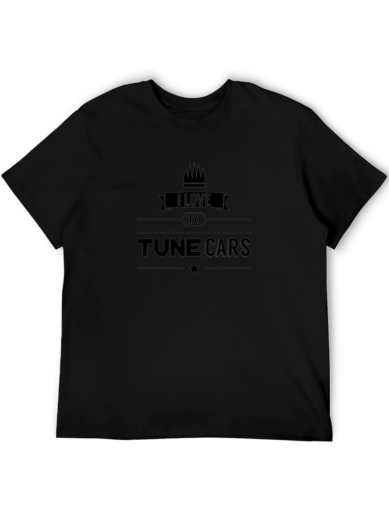 I Love to Tune Cars Black T-Shirt