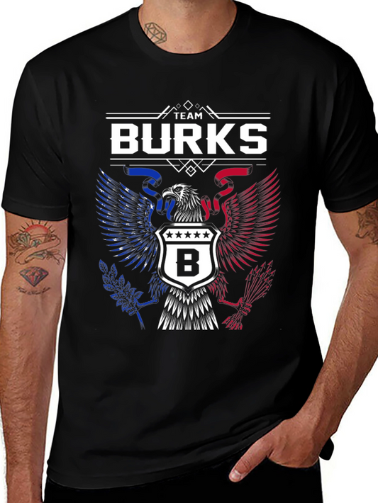 Team Burks Eagle Crest Black T-Shirt