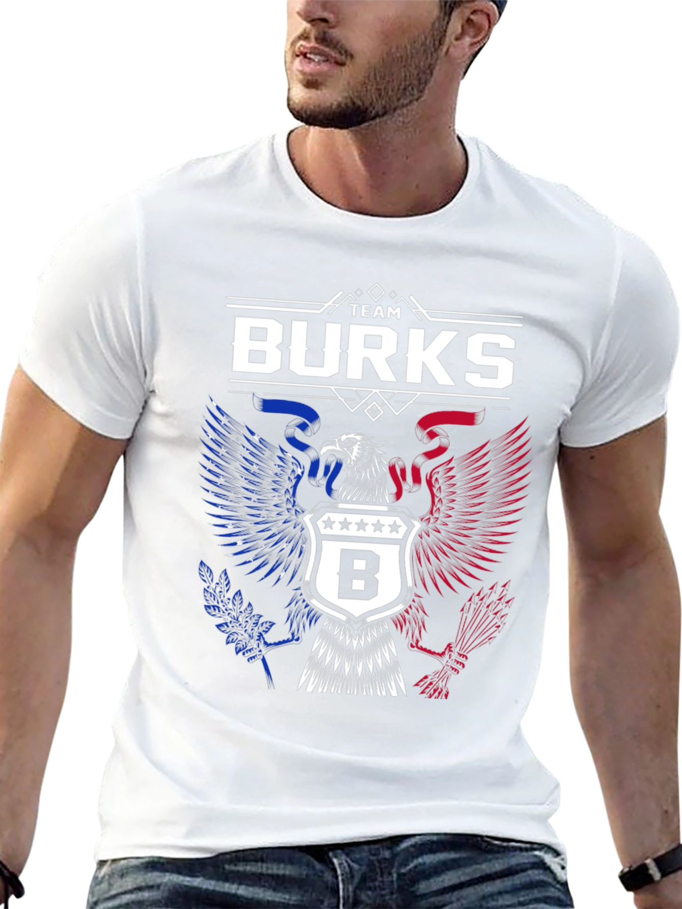 Team Burks Eagle Crest Black T-Shirt