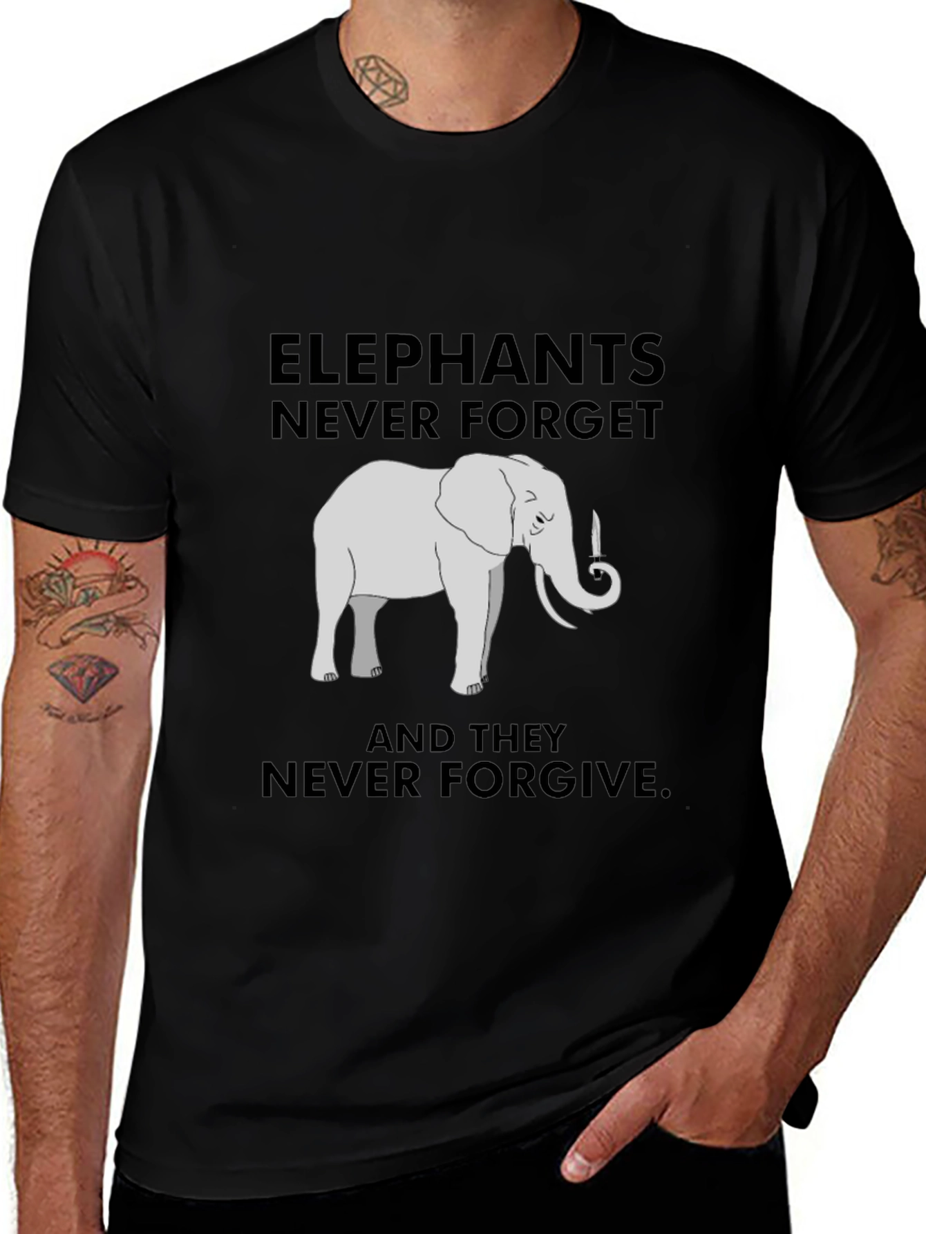 Elephant Never Forget Graphic Tee