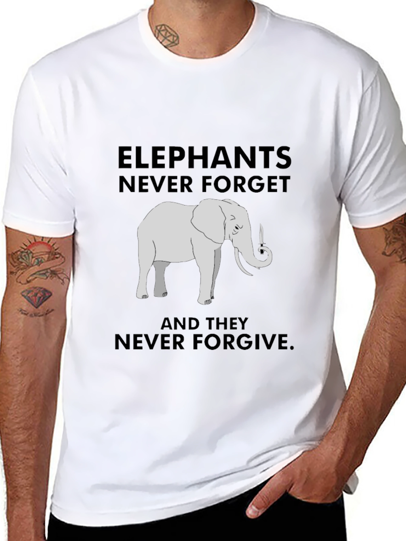 Elephant Never Forget Graphic Tee