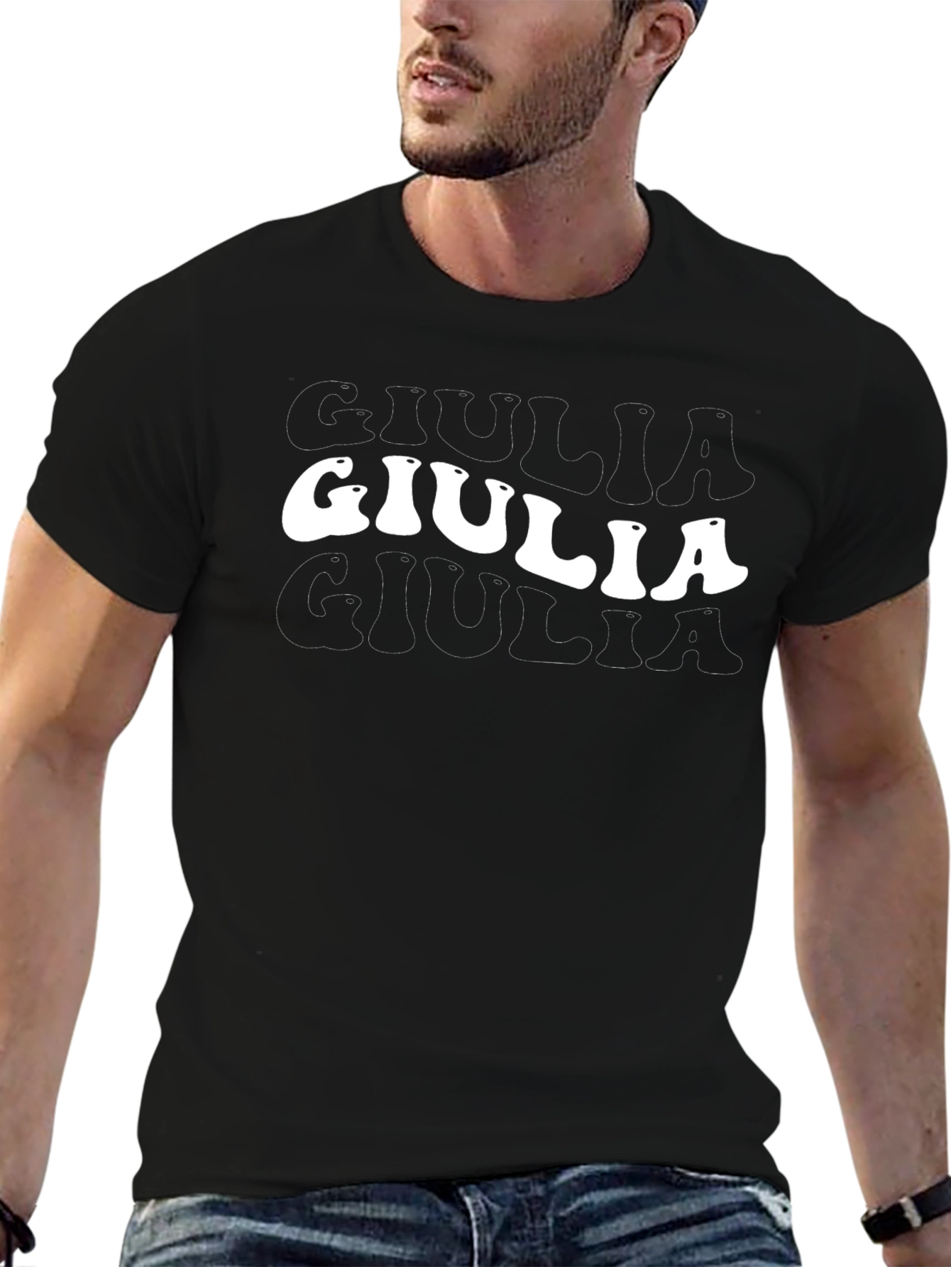 Retro Giulia Graphic Tee - Black