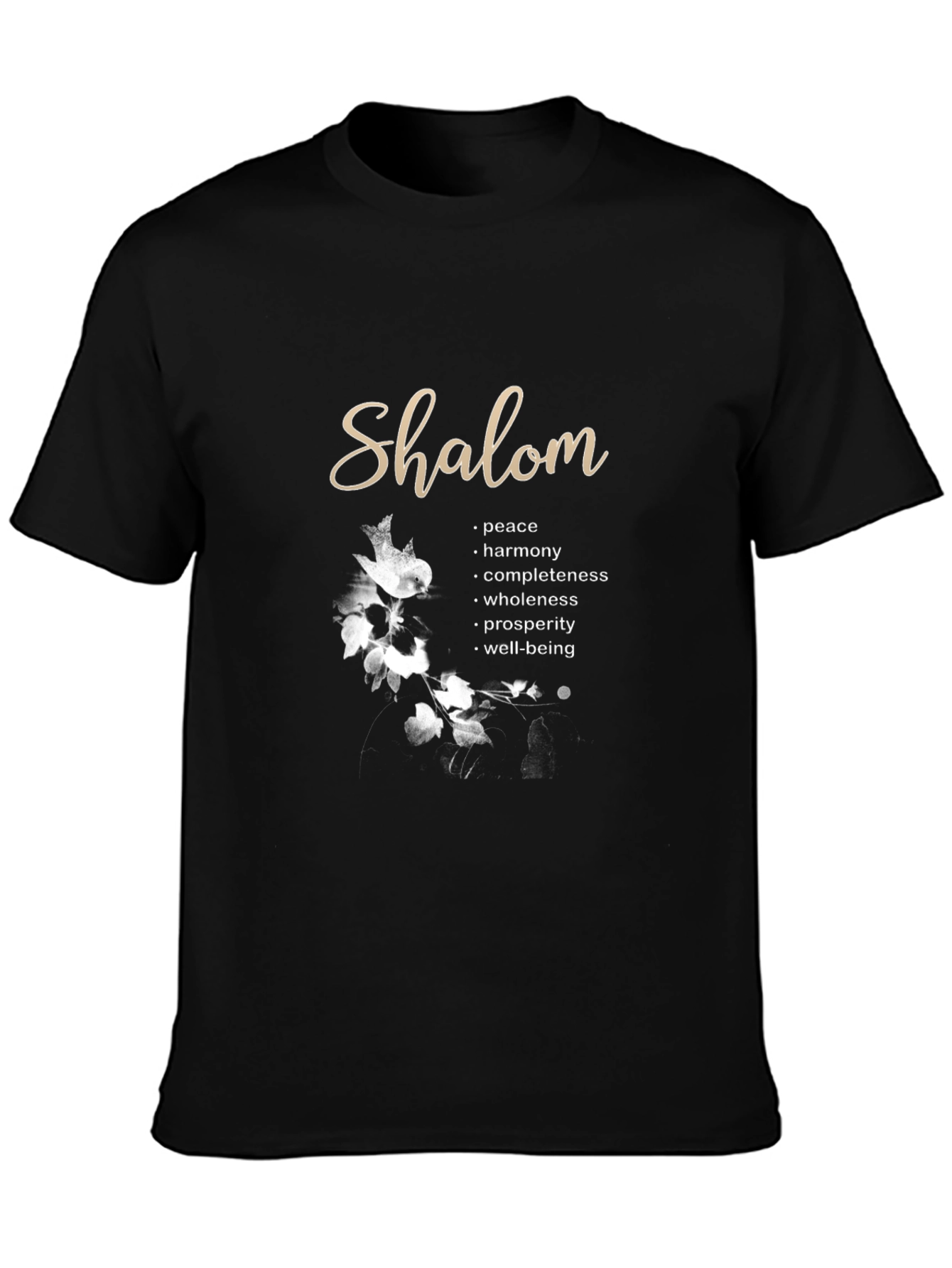 Shalom Meaningful Graphic T-Shirt - Peace Harmony Completeness