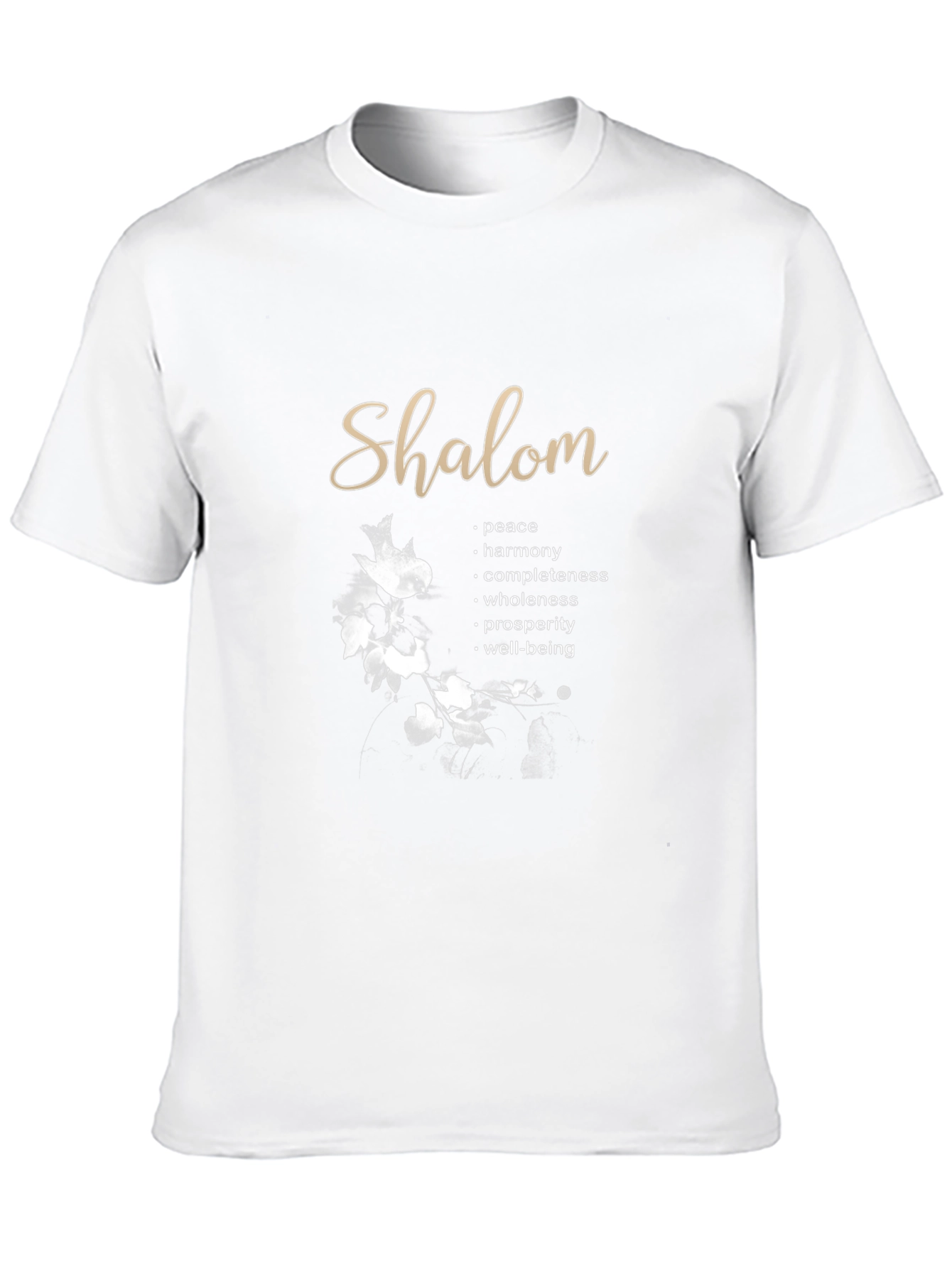 Shalom Meaningful Graphic T-Shirt - Peace Harmony Completeness