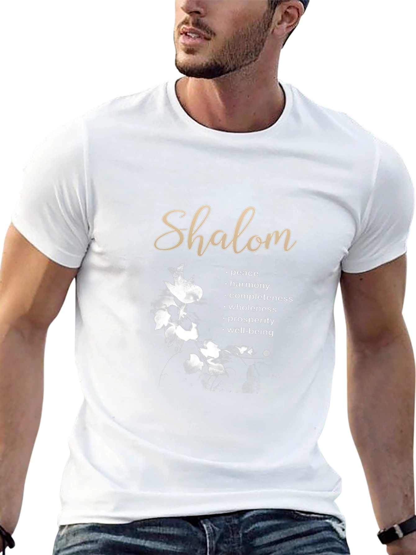 Shalom Meaningful Graphic T-Shirt - Peace Harmony Completeness