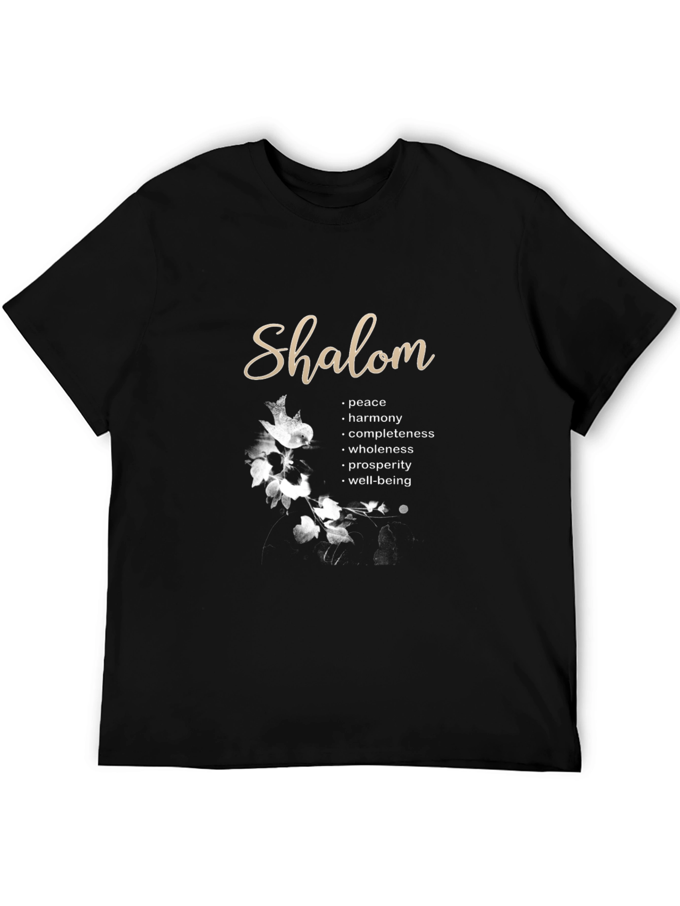 Shalom Meaningful Graphic T-Shirt - Peace Harmony Completeness