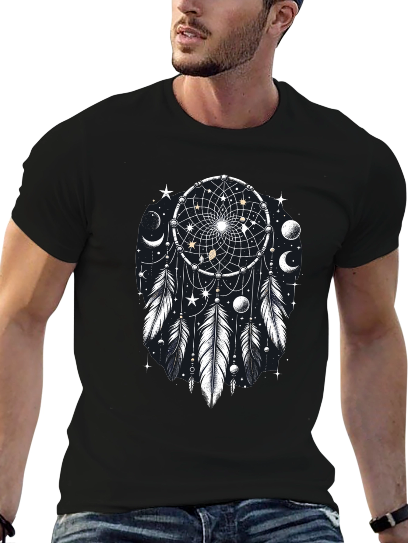 Dream Catcher Graphic Tee - Celestial Black T-Shirt