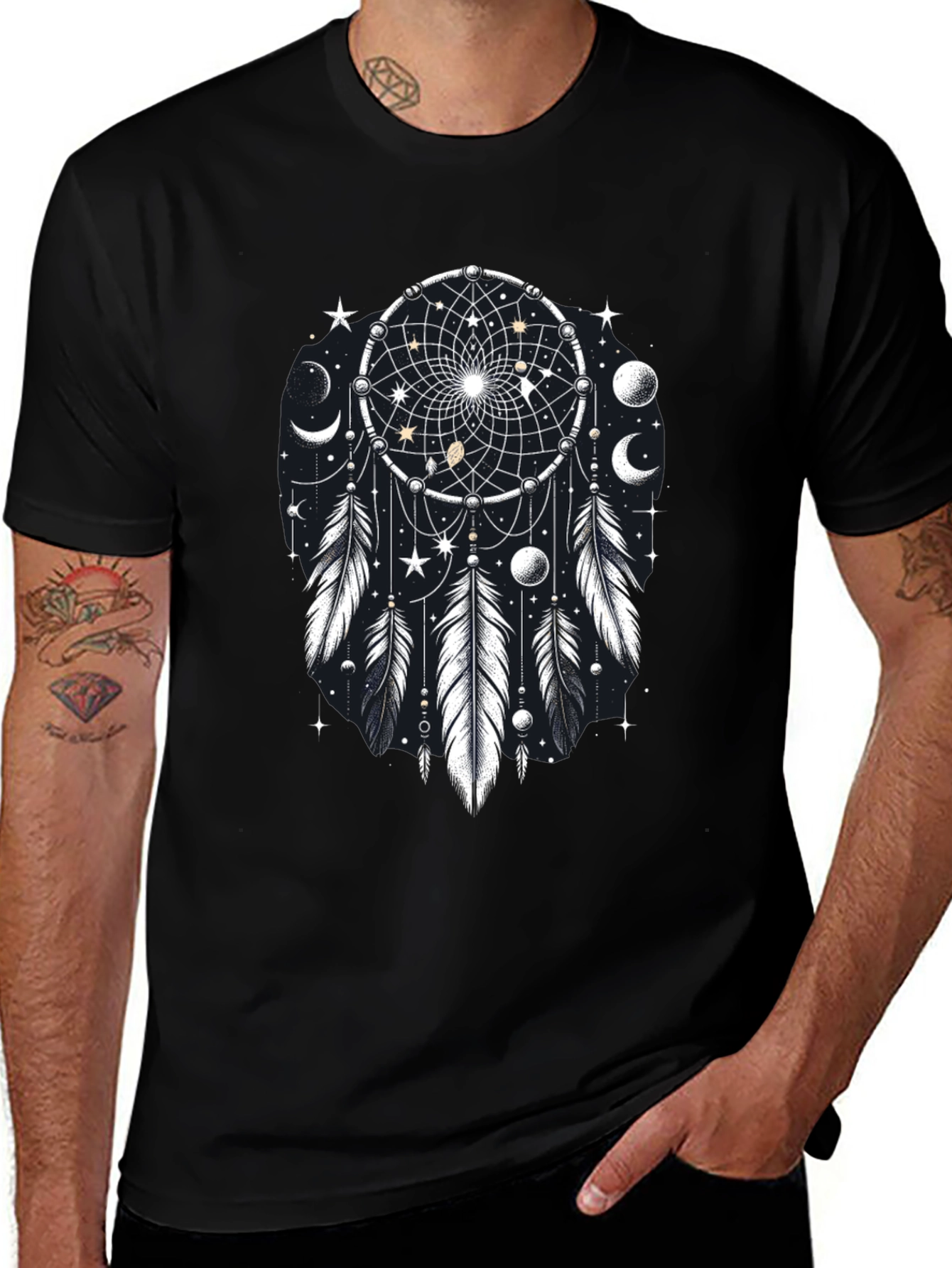 Dream Catcher Graphic Tee - Celestial Black T-Shirt