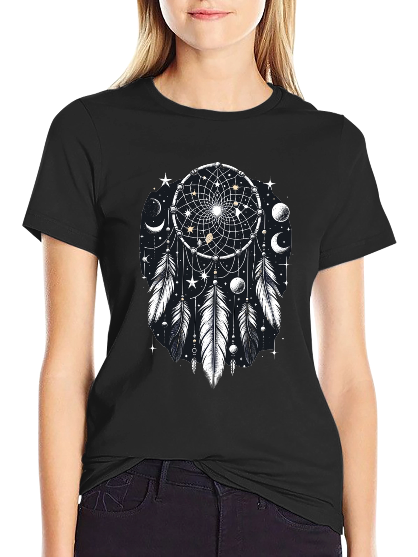 Dream Catcher Graphic Tee - Celestial Black T-Shirt