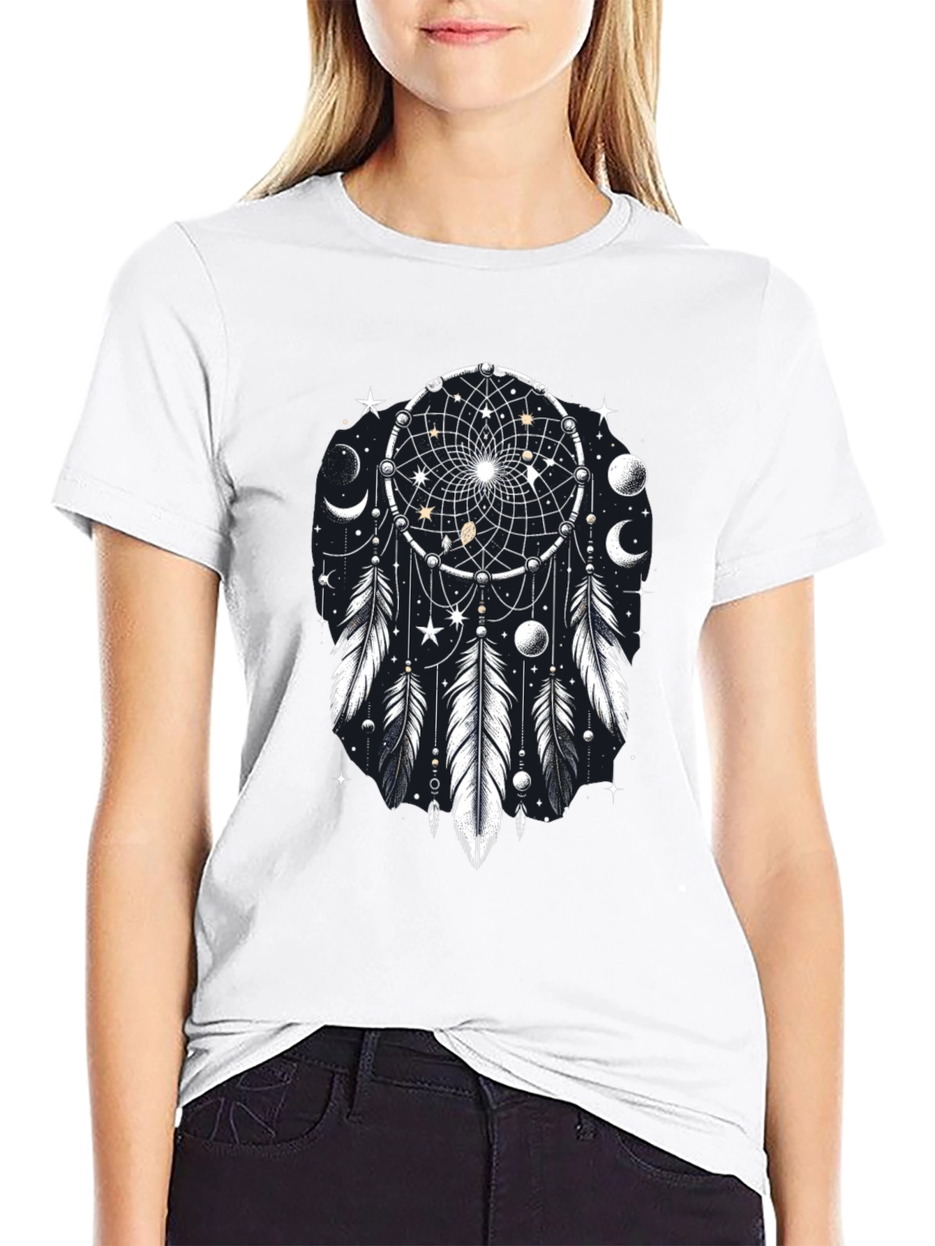 Dream Catcher Graphic Tee - Celestial Black T-Shirt