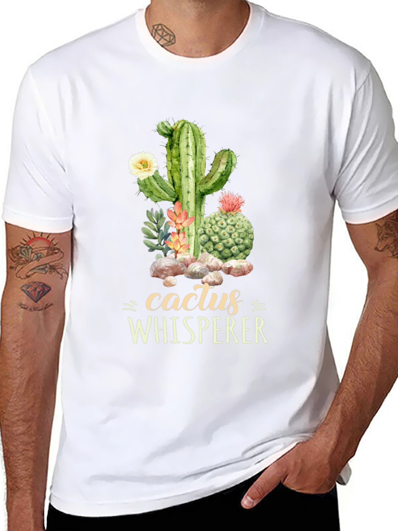 Cactus Whisperer Graphic Tee - Desert Plant Lover Shirt