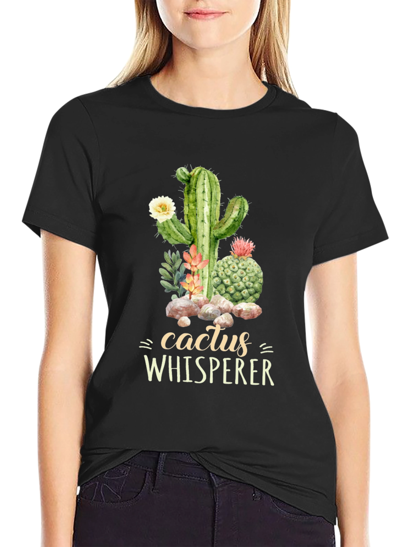 Cactus Whisperer Graphic Tee - Desert Plant Lover Shirt