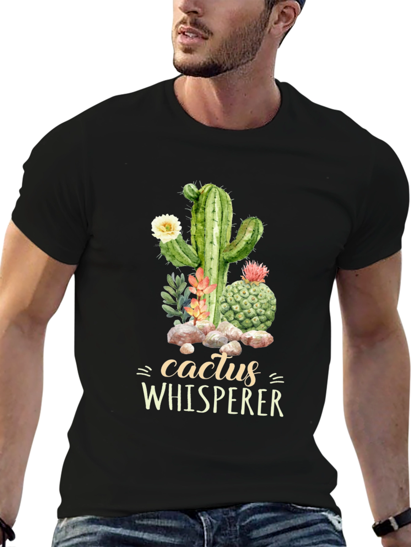 Cactus Whisperer Graphic Tee - Desert Plant Lover Shirt