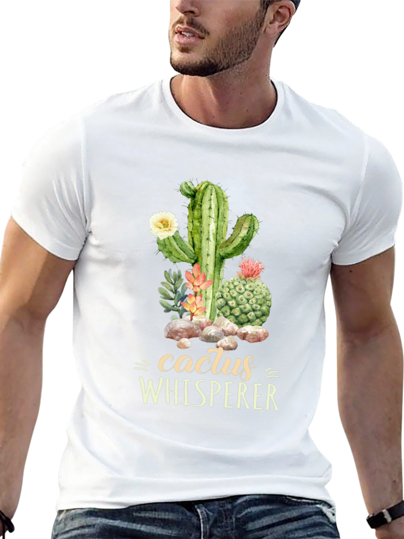 Cactus Whisperer Graphic Tee - Desert Plant Lover Shirt