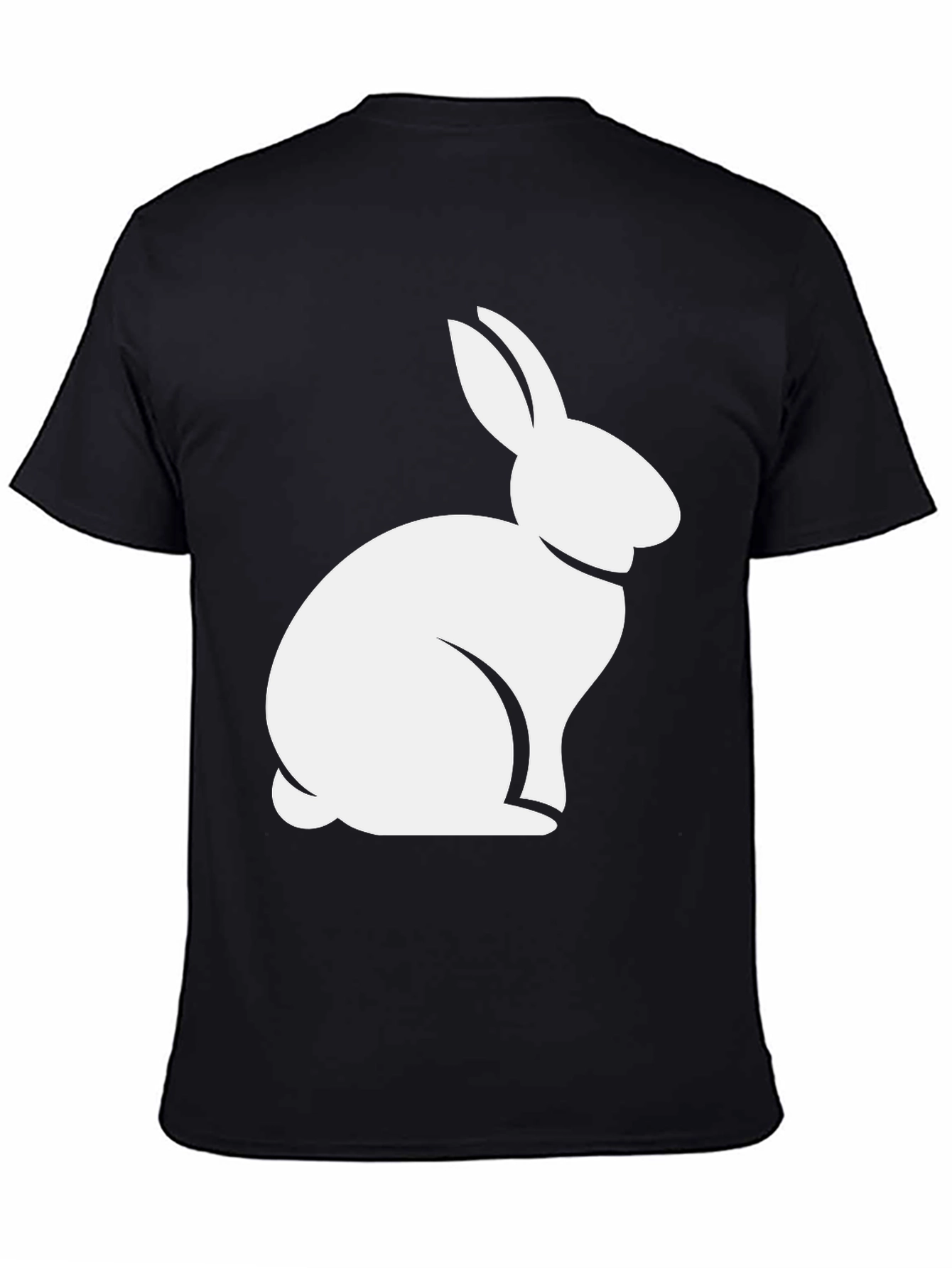 Rabbit Graphic Tee - Black Casual T-Shirt