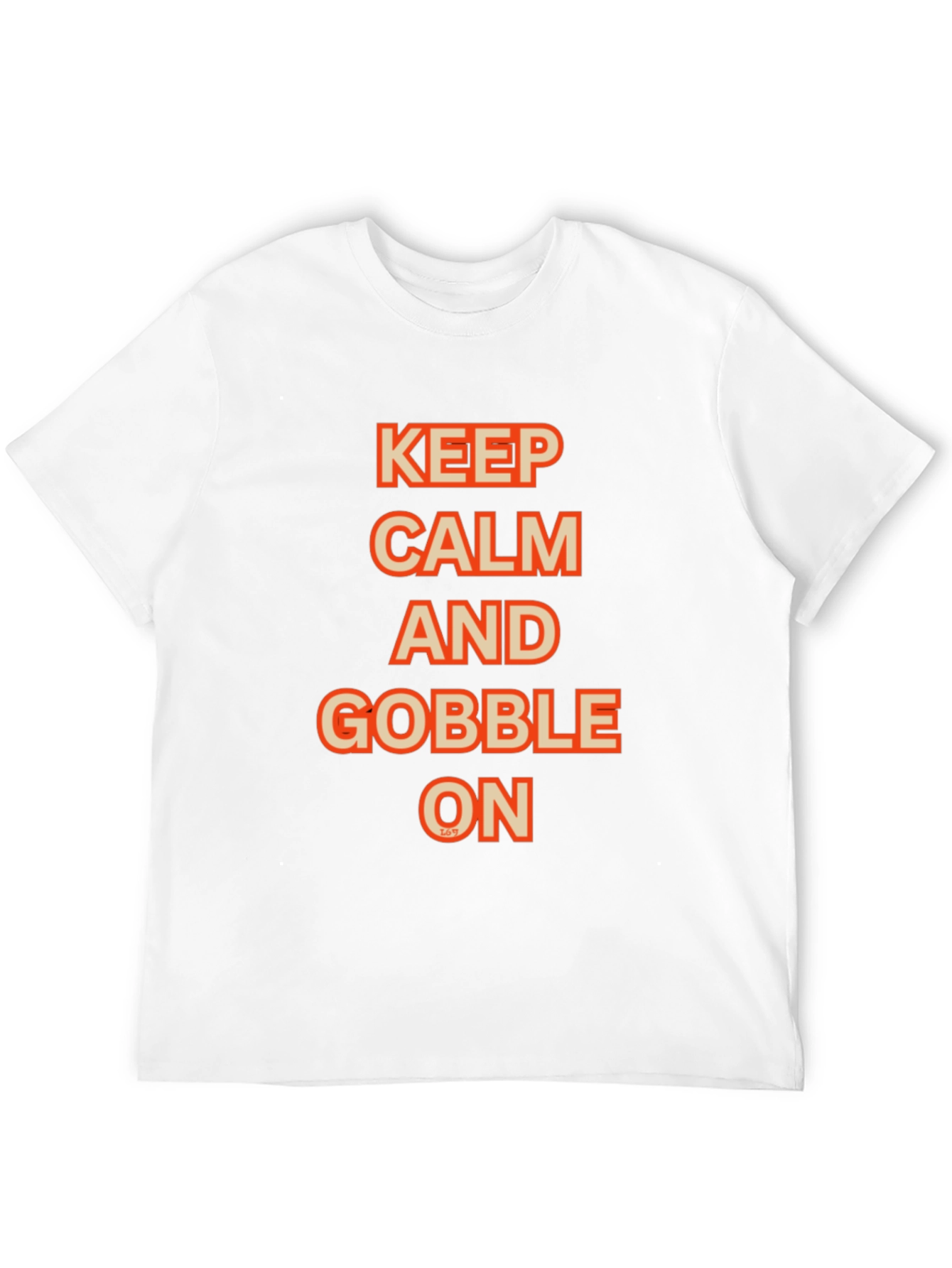 Keep Calm and Gobble On Black Graphic Tee