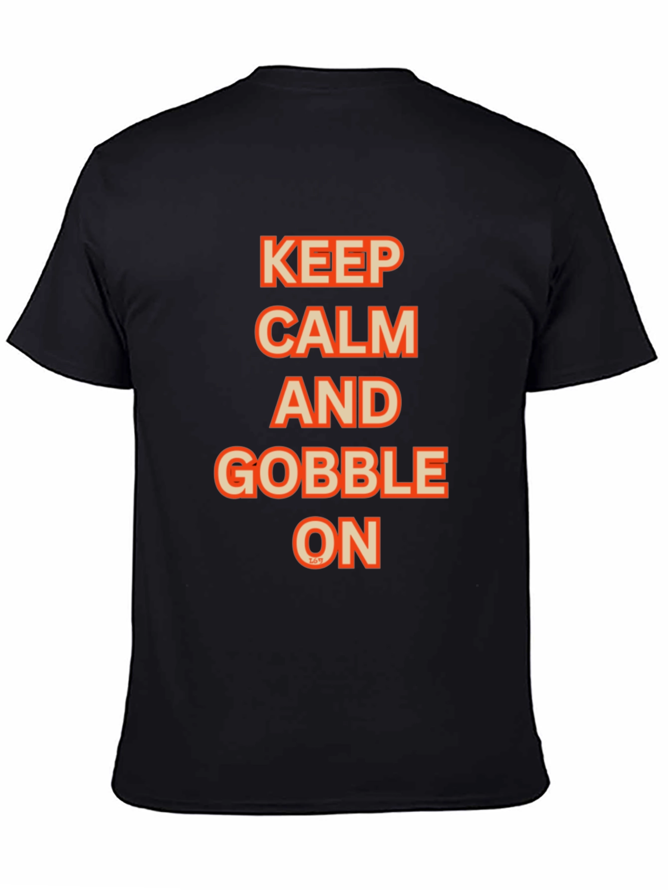 Keep Calm and Gobble On Black Graphic Tee