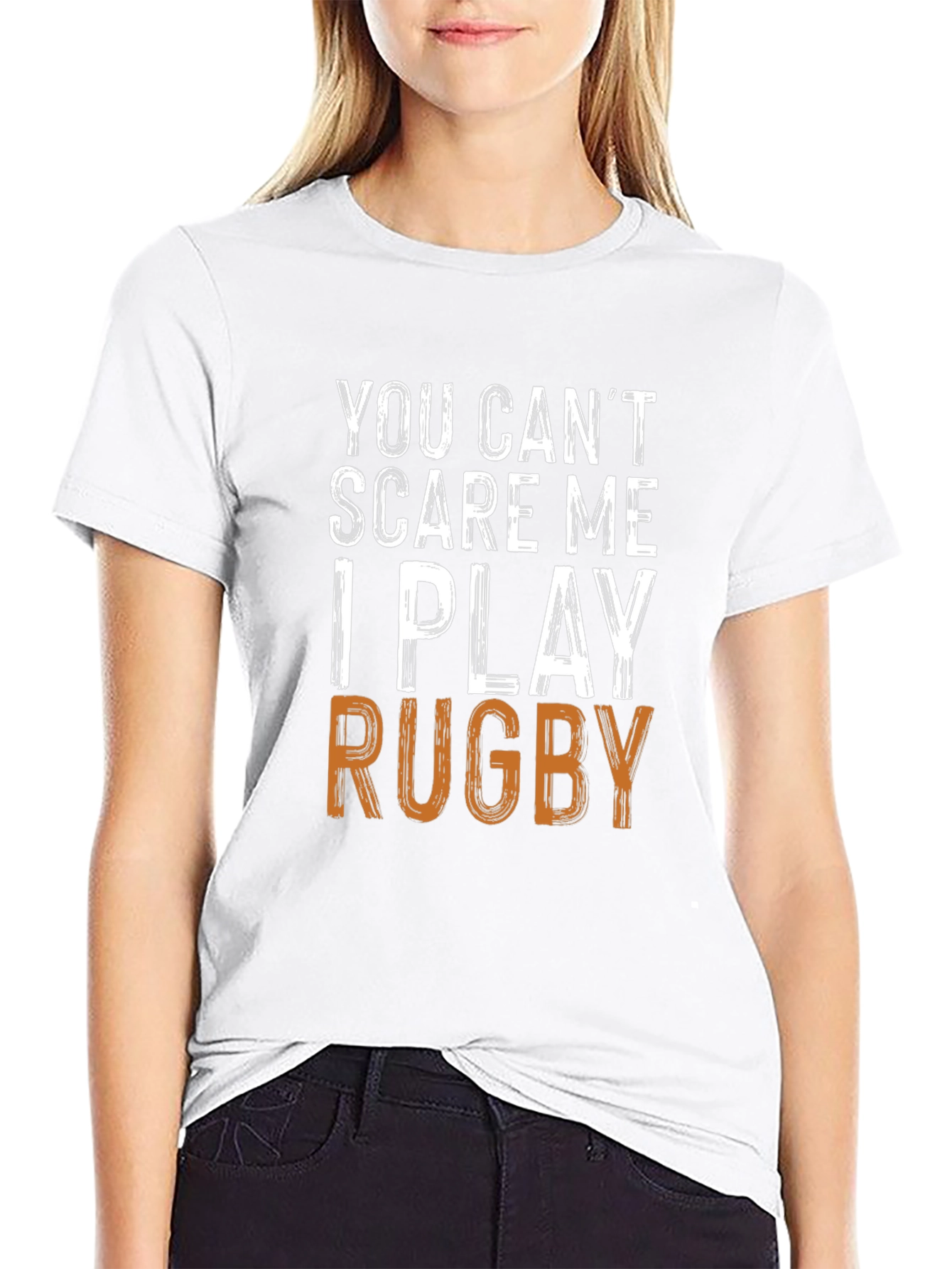 Funny Rugby Player T-Shirt - You Cant Scare Me