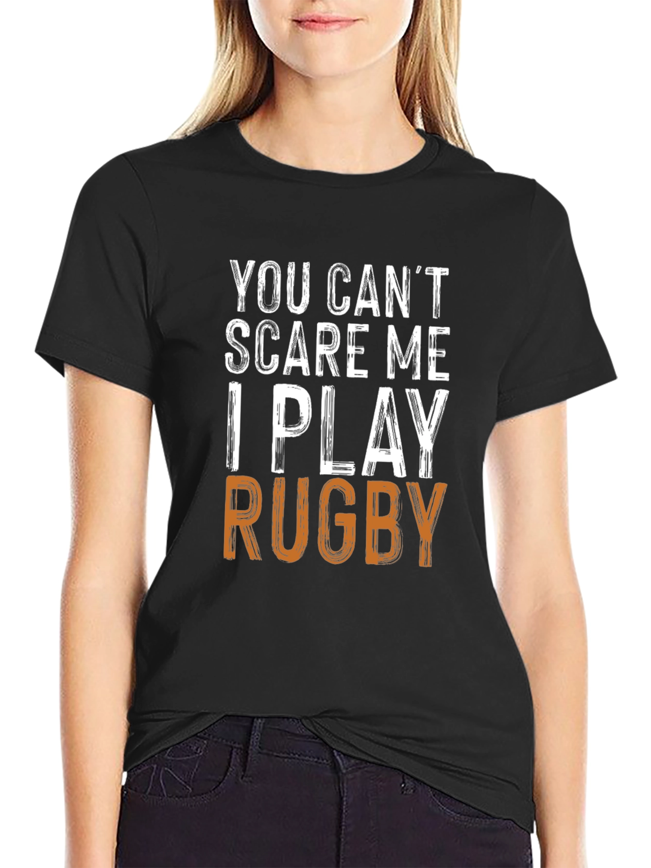 Funny Rugby Player T-Shirt - You Cant Scare Me