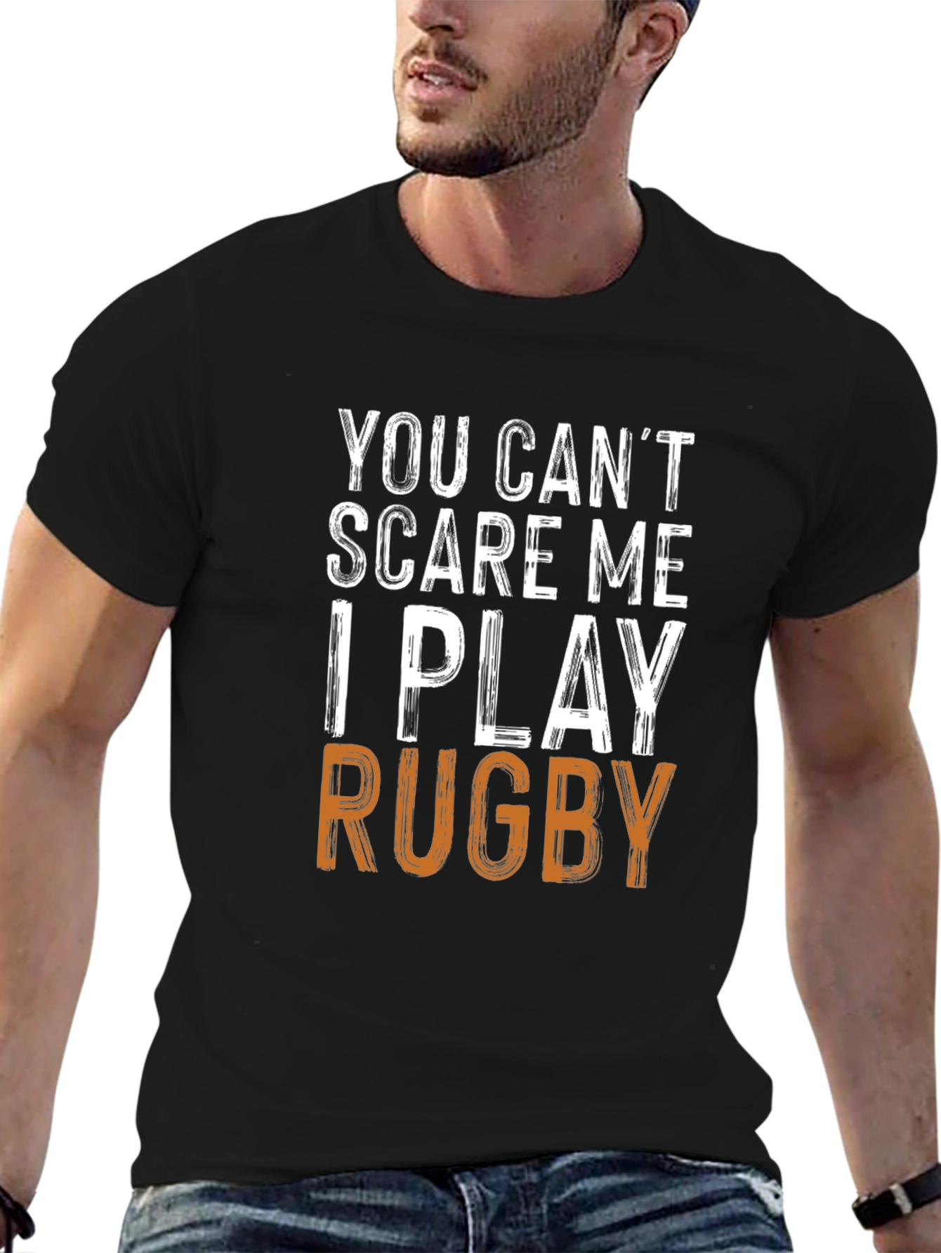 Funny Rugby Player T-Shirt - You Cant Scare Me