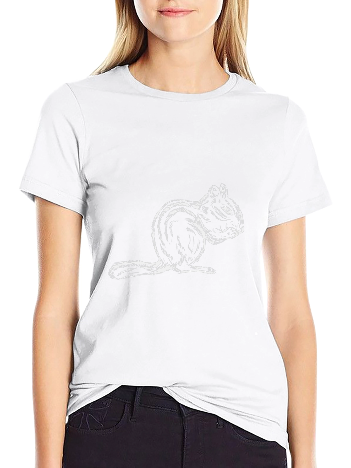 Squirrel Graphic Print T-Shirt - Unisex Casual Top