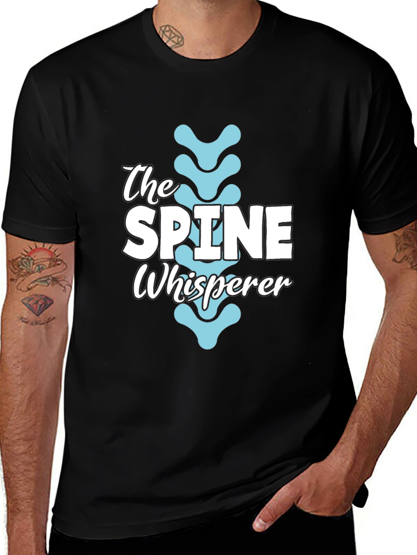The Spine Whisperer Graphic T-Shirt - Black