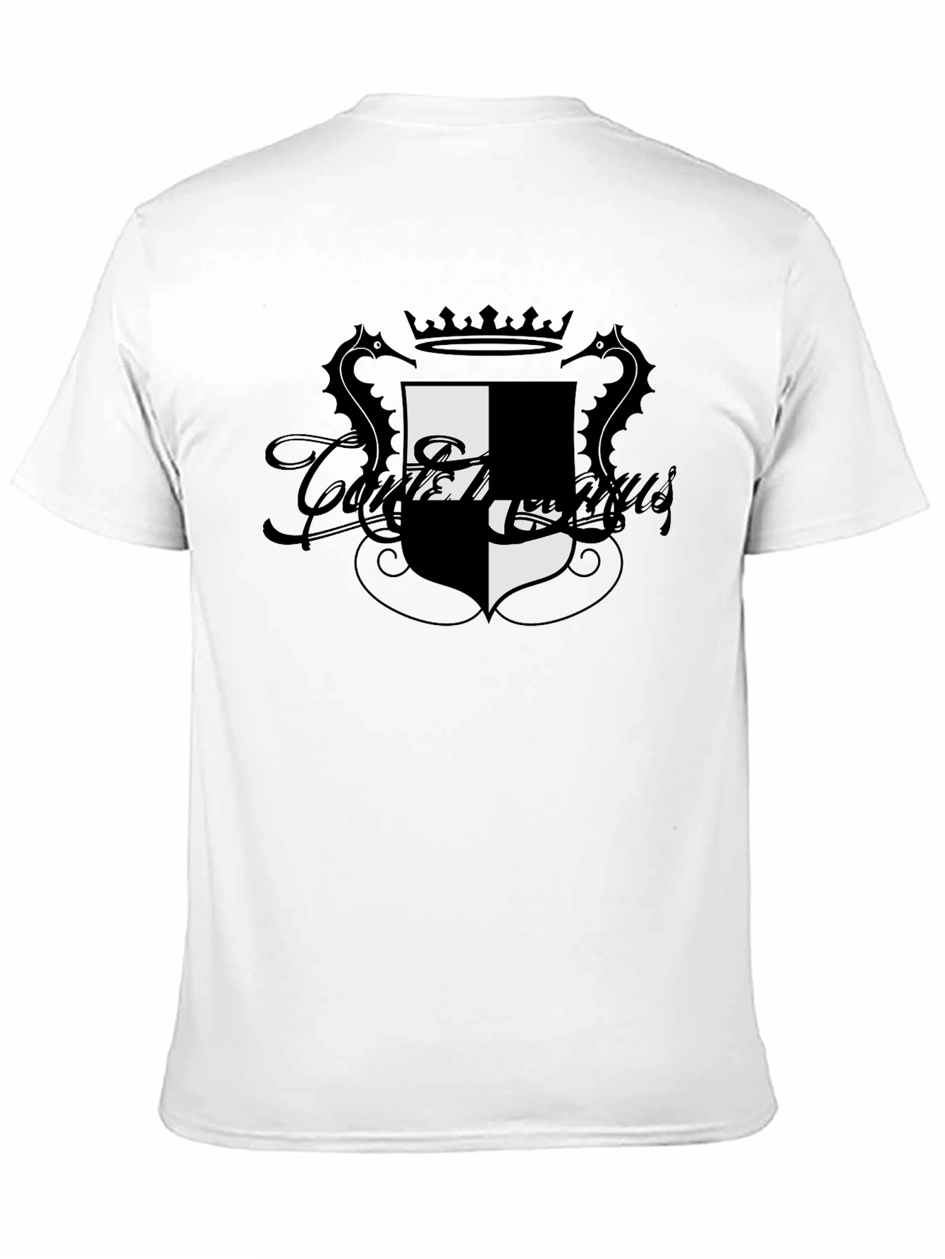 Stylish Black T-Shirt with Crest Design