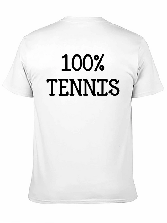 100% Tennis Black Graphic Tee