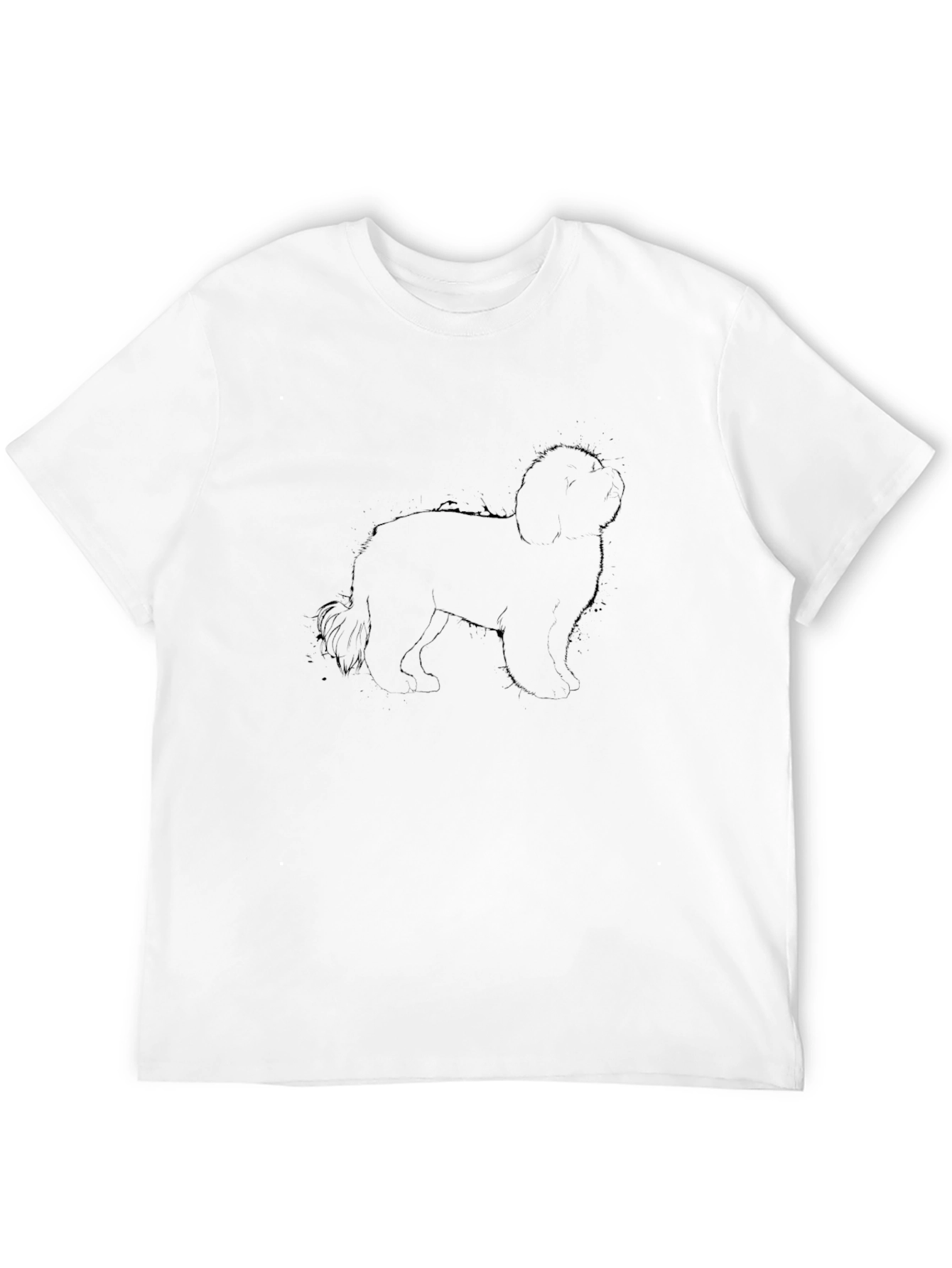 Black Dog Graphic T-Shirt Casual Wear