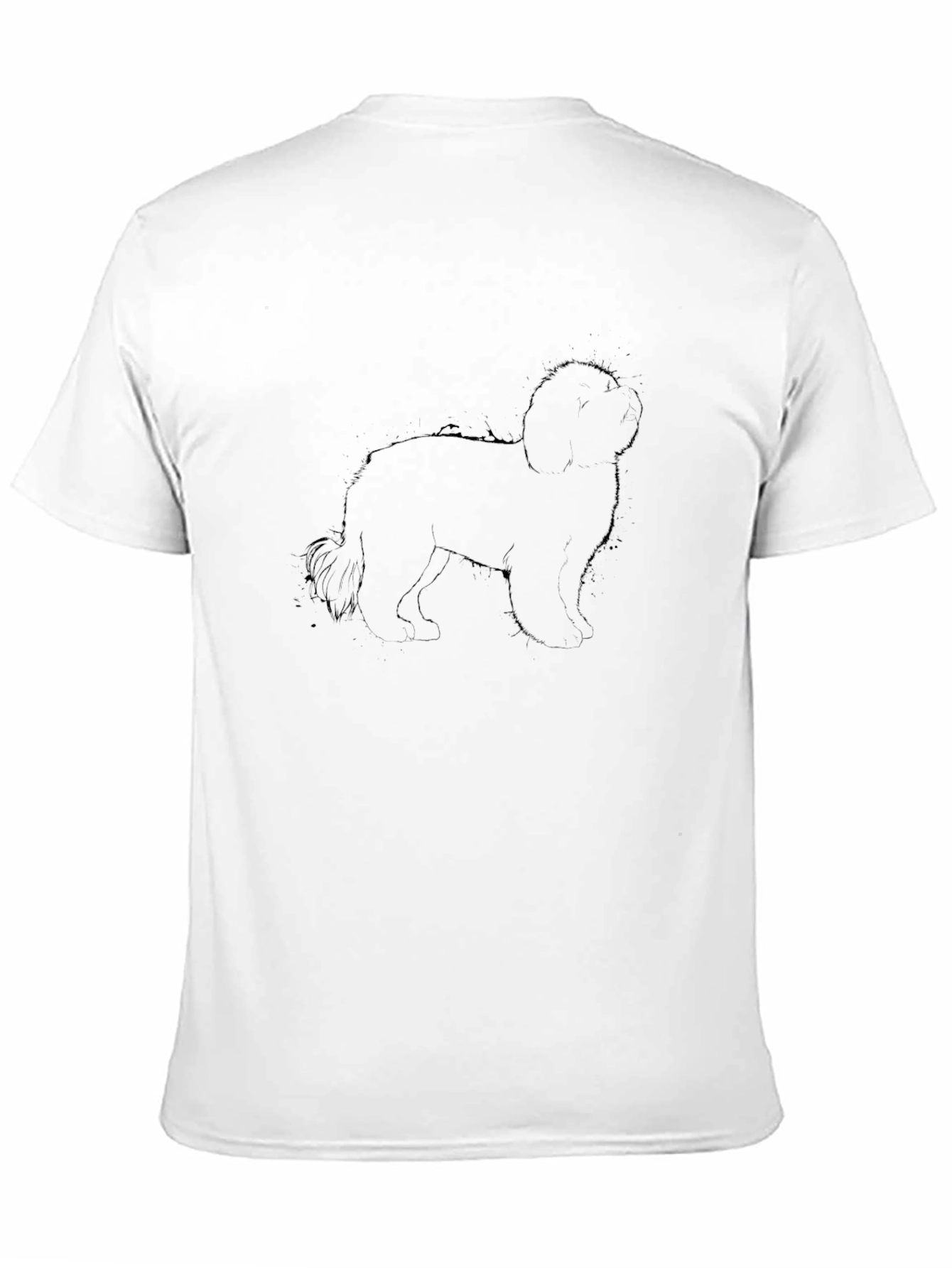 Black Dog Graphic T-Shirt Casual Wear