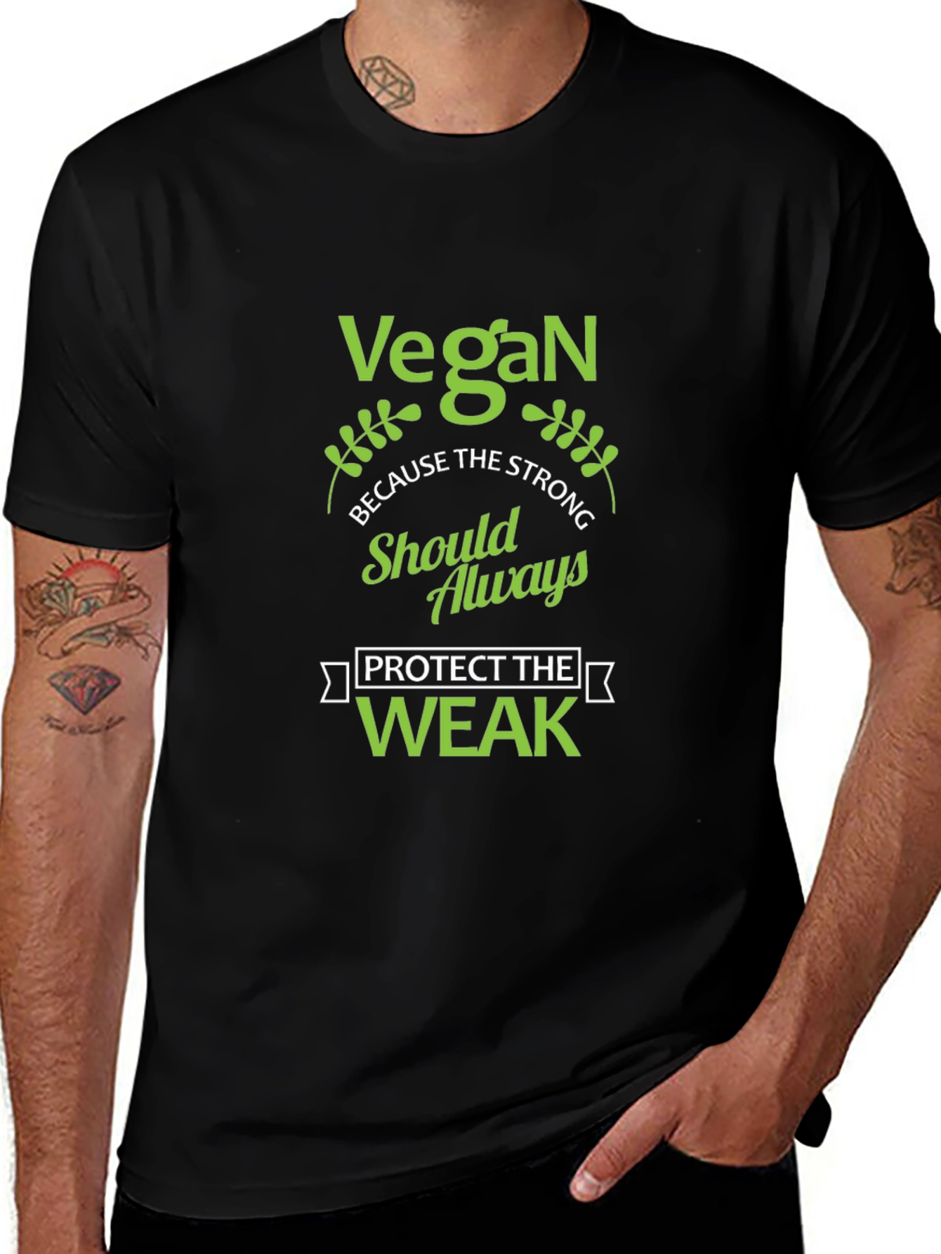 Vegan Protect the Weak T-Shirt - Strong Message