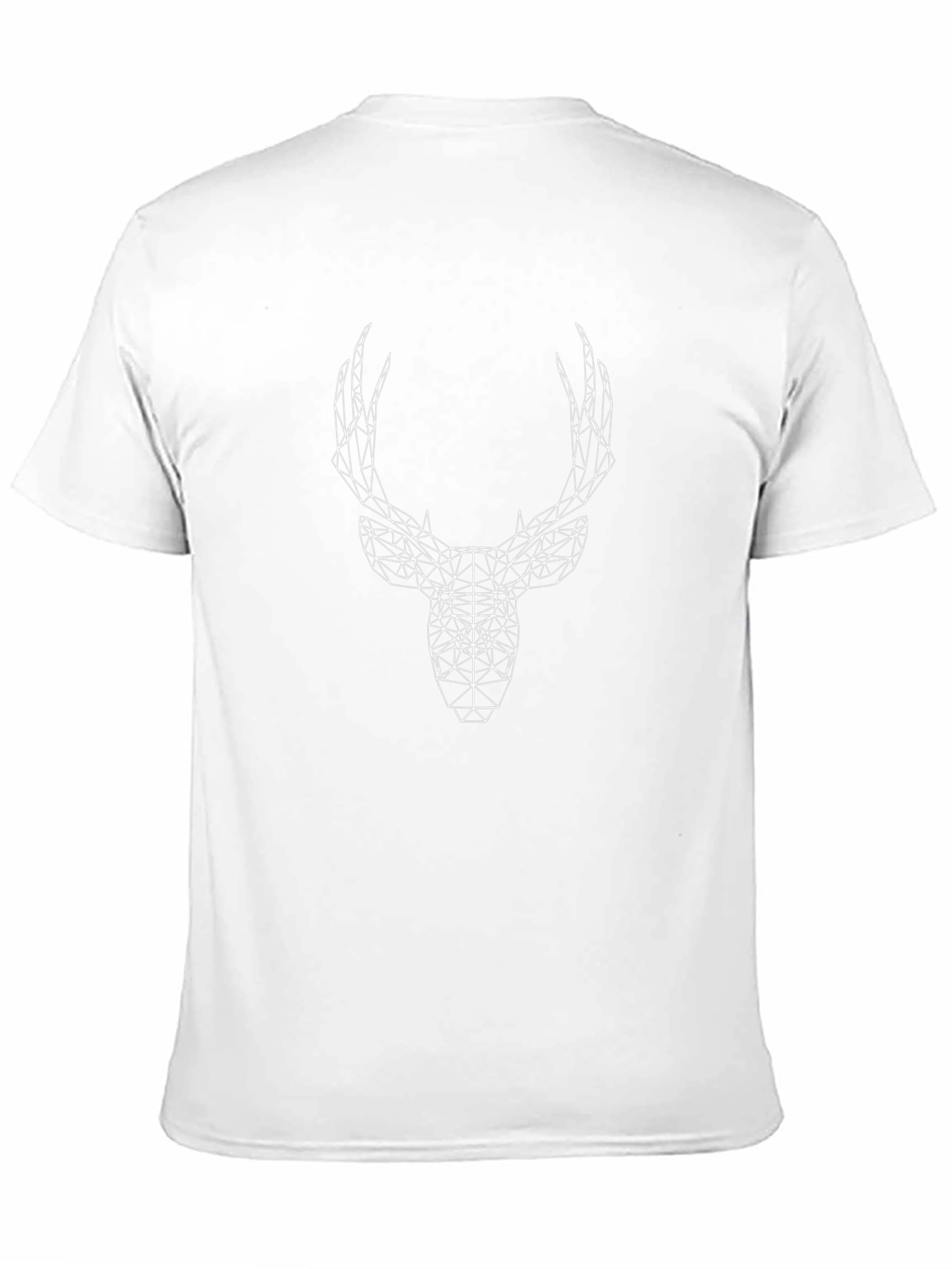 Geometric Deer Graphic Tee - Black Casual Shirt