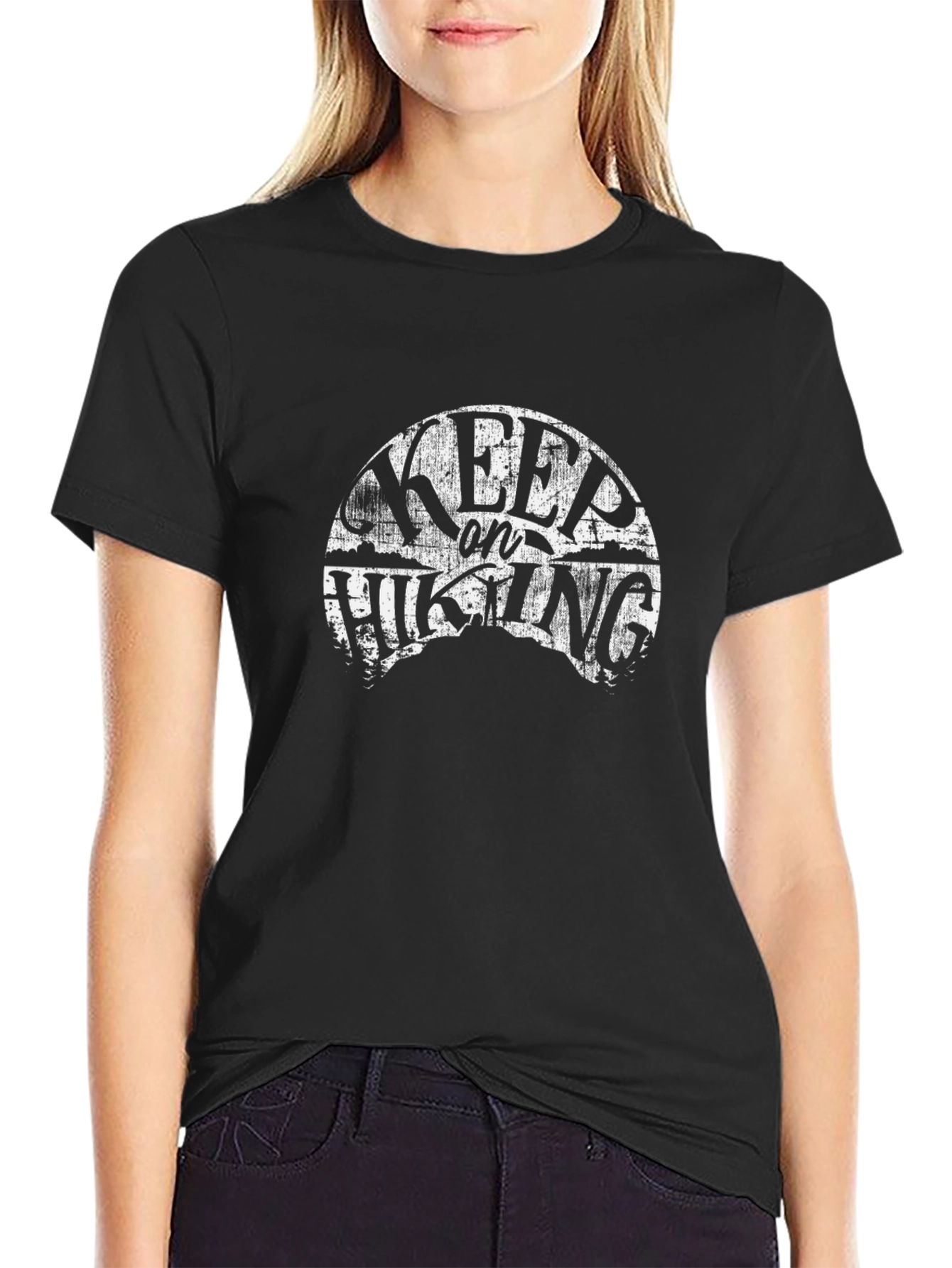 Keep on Hiking Graphic Tee - Black