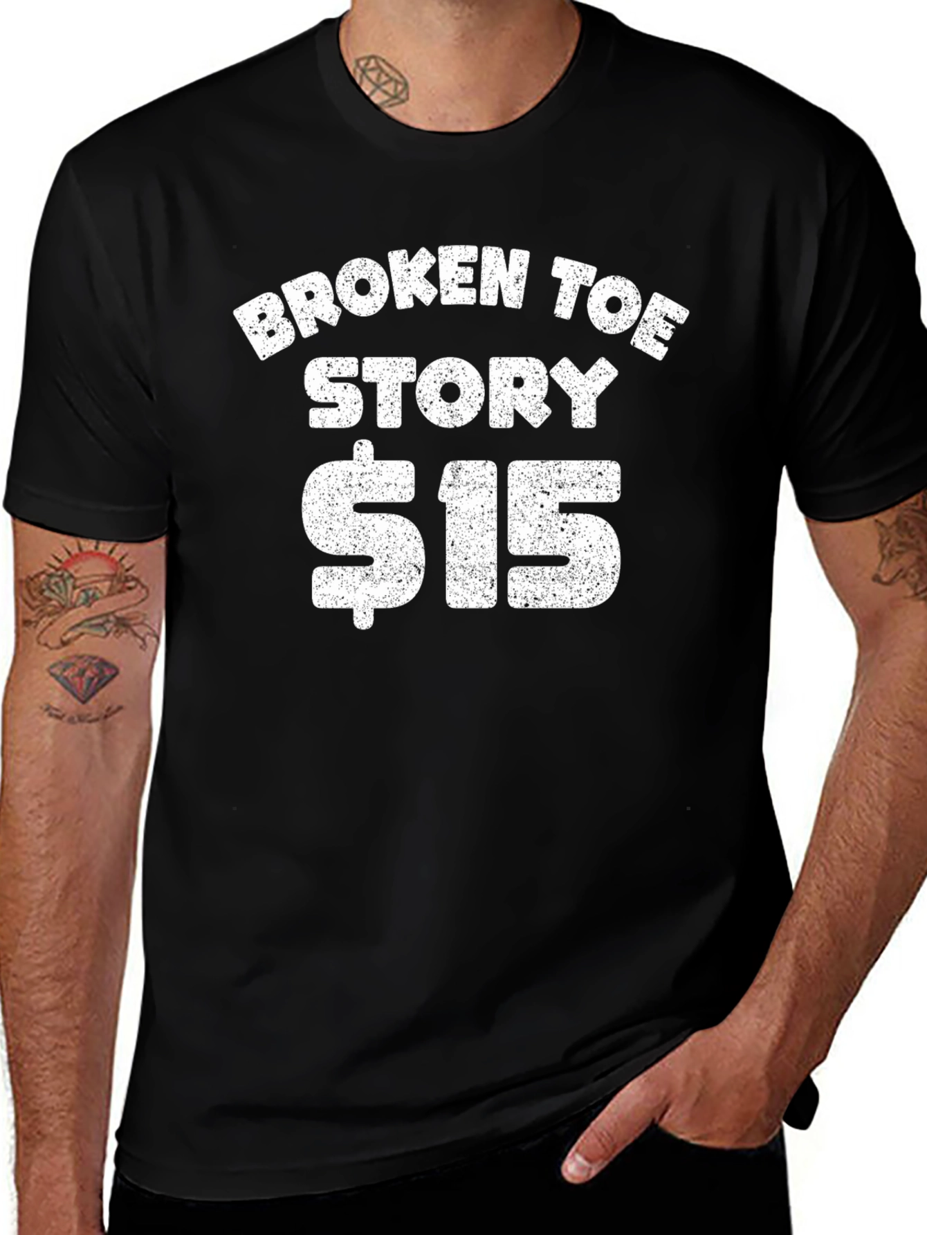 Funny Broken Toe Story $15 T-Shirt
