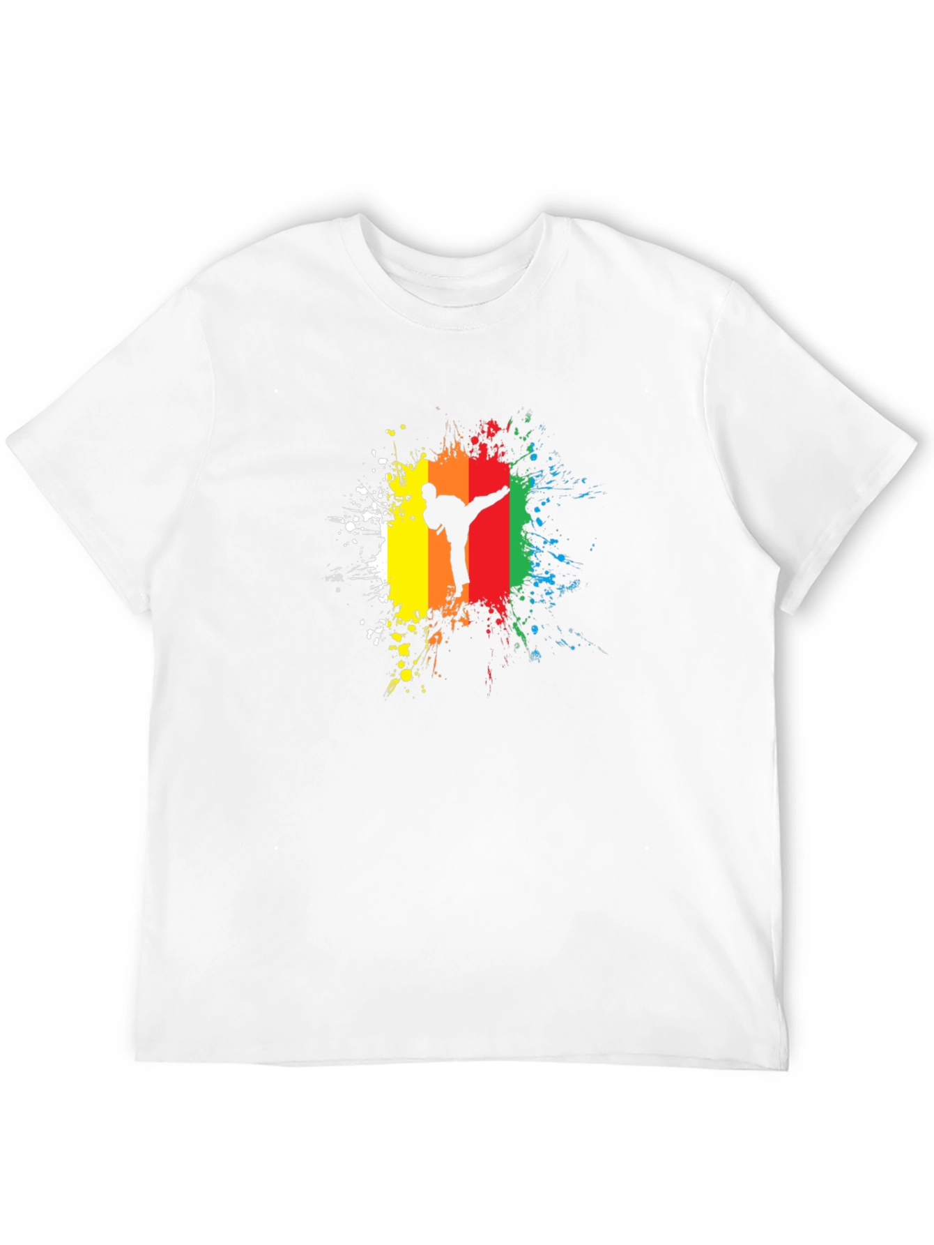 Karate Silhouette Splatter T-Shirt - Martial Arts Tee