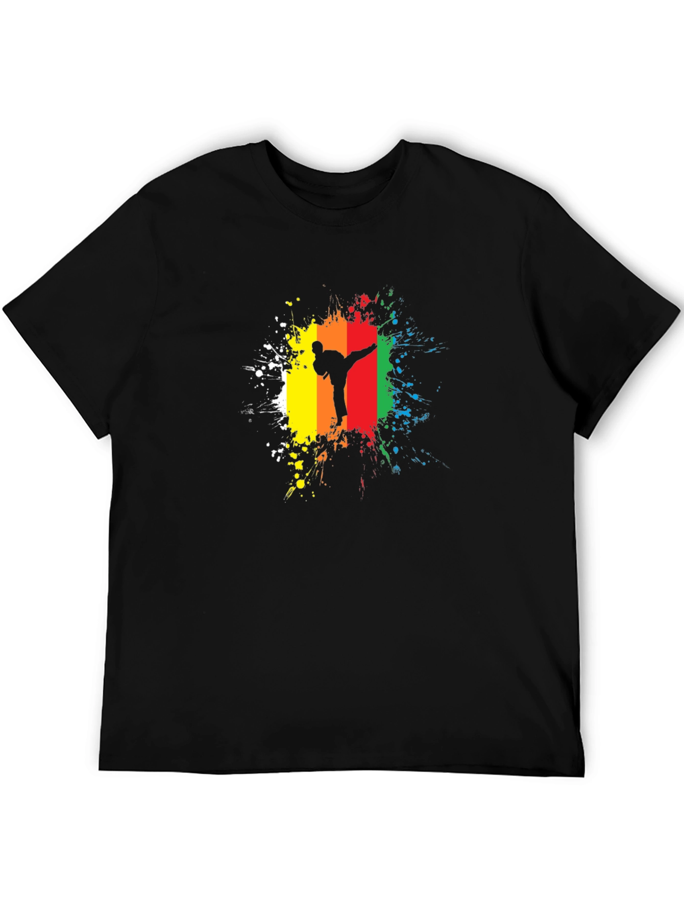 Karate Silhouette Splatter T-Shirt - Martial Arts Tee