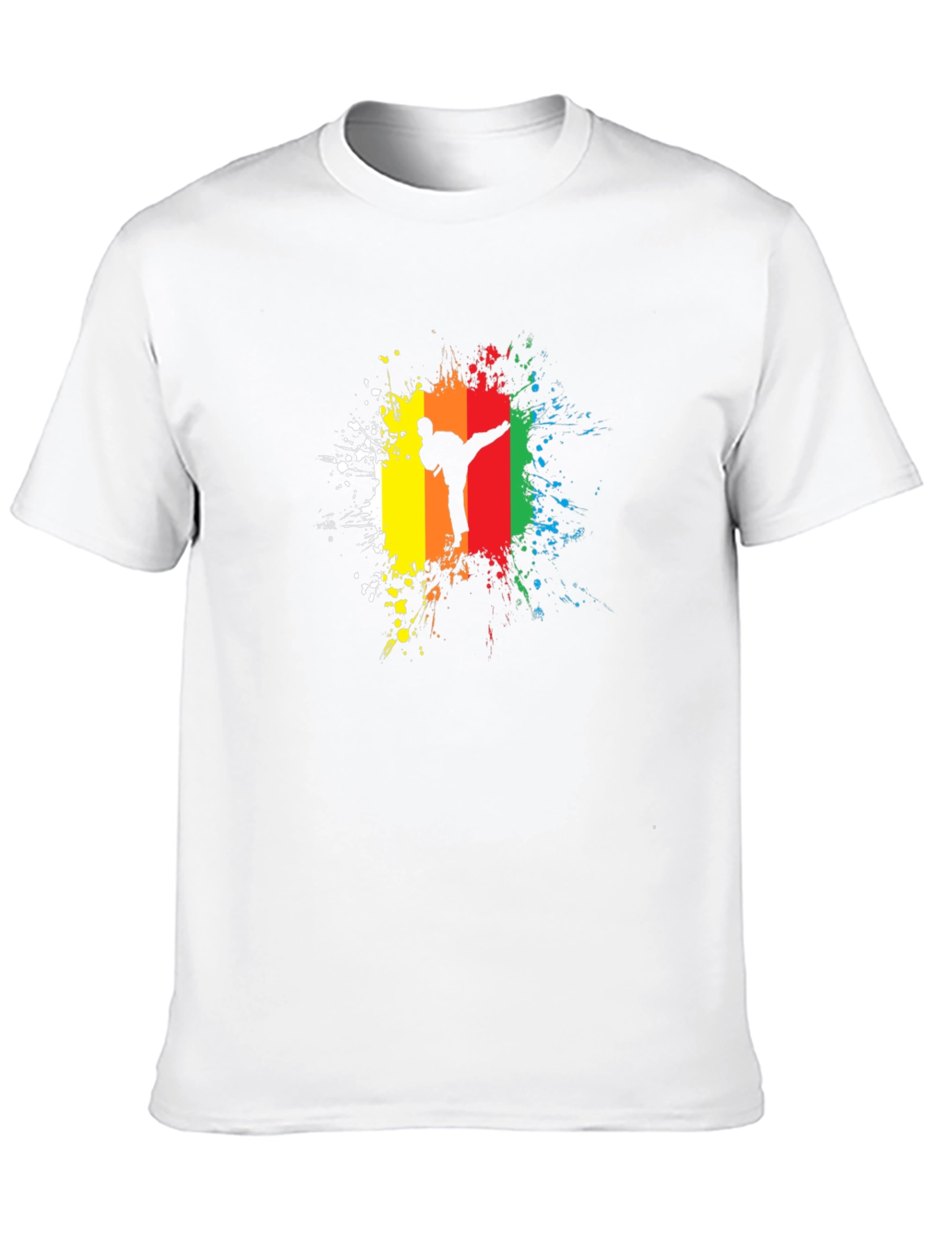 Karate Silhouette Splatter T-Shirt - Martial Arts Tee