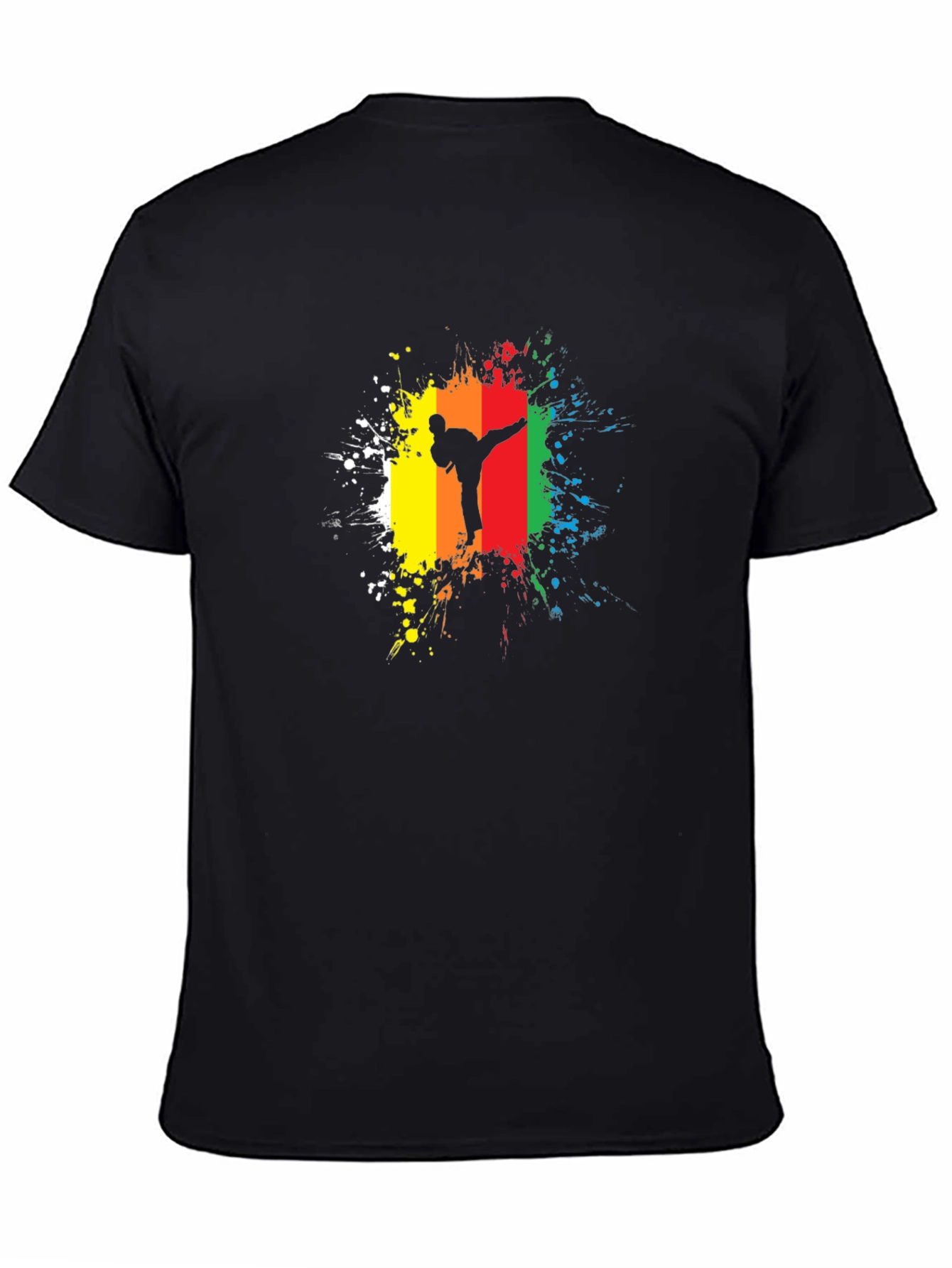 Karate Silhouette Splatter T-Shirt - Martial Arts Tee