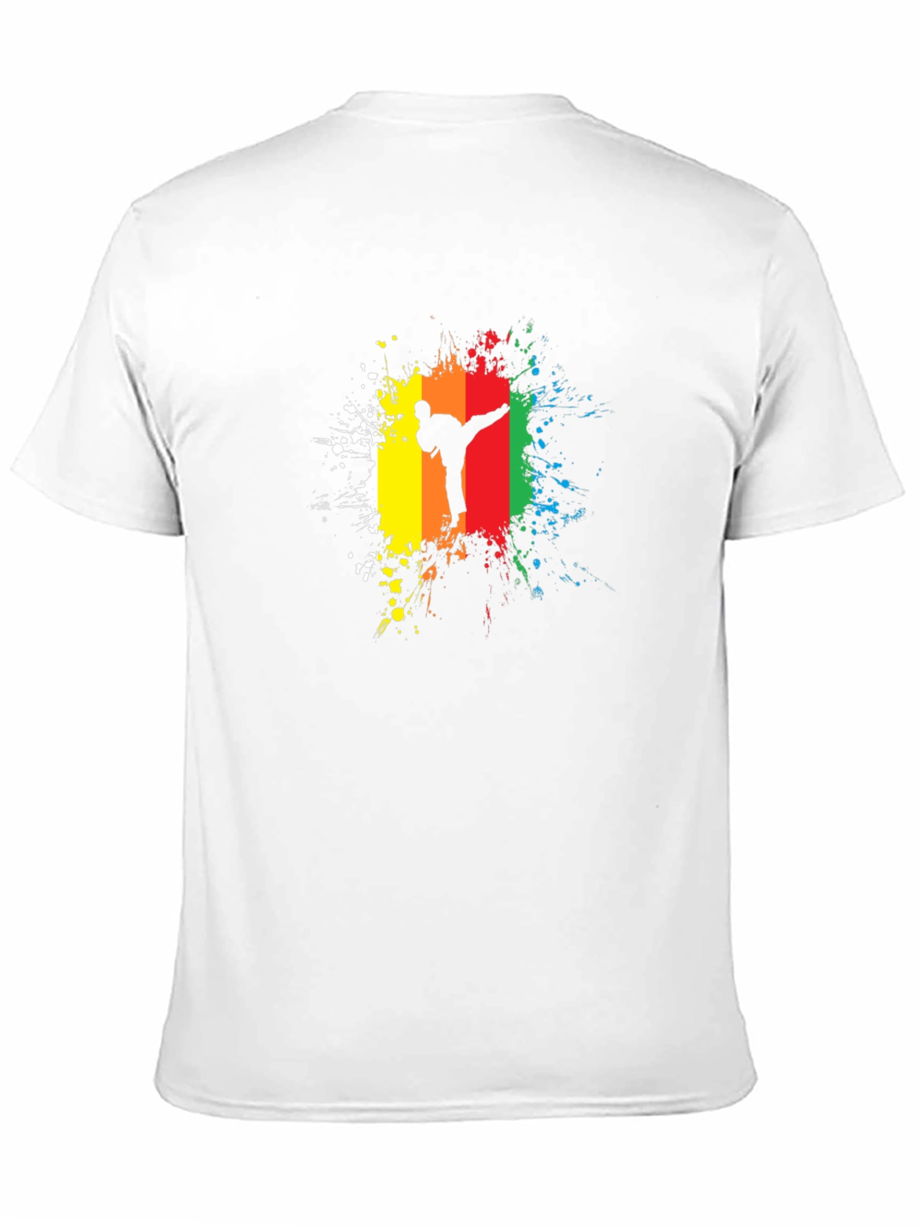 Karate Silhouette Splatter T-Shirt - Martial Arts Tee