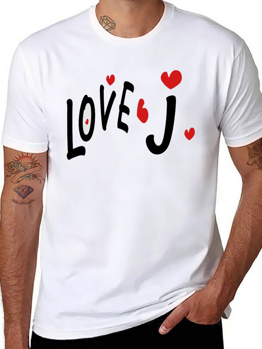 Love J Graphic Tee - Black Short Sleeve Casual Shirt