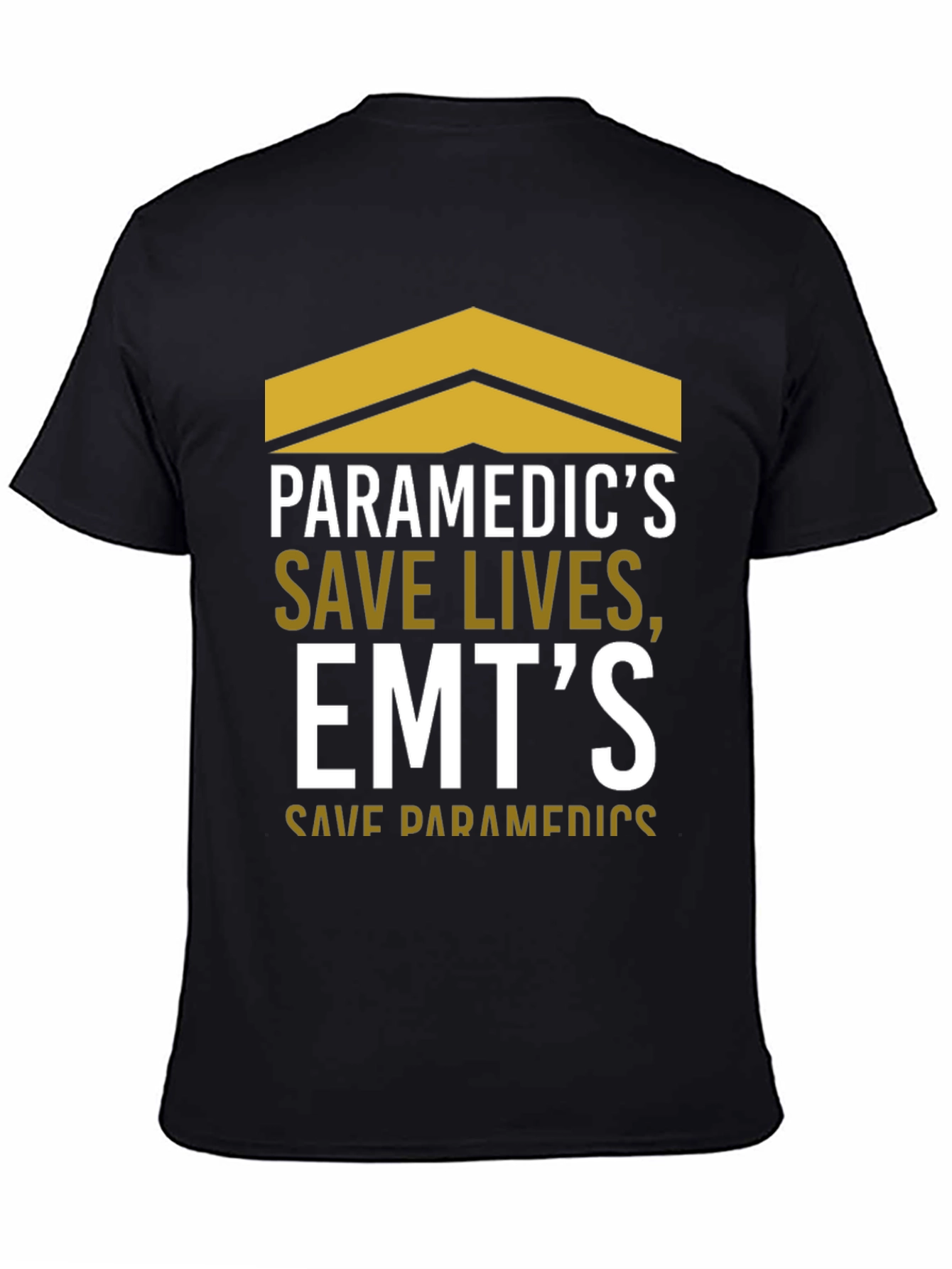 Paramedic & EMT Save Lives Black Graphic Tee