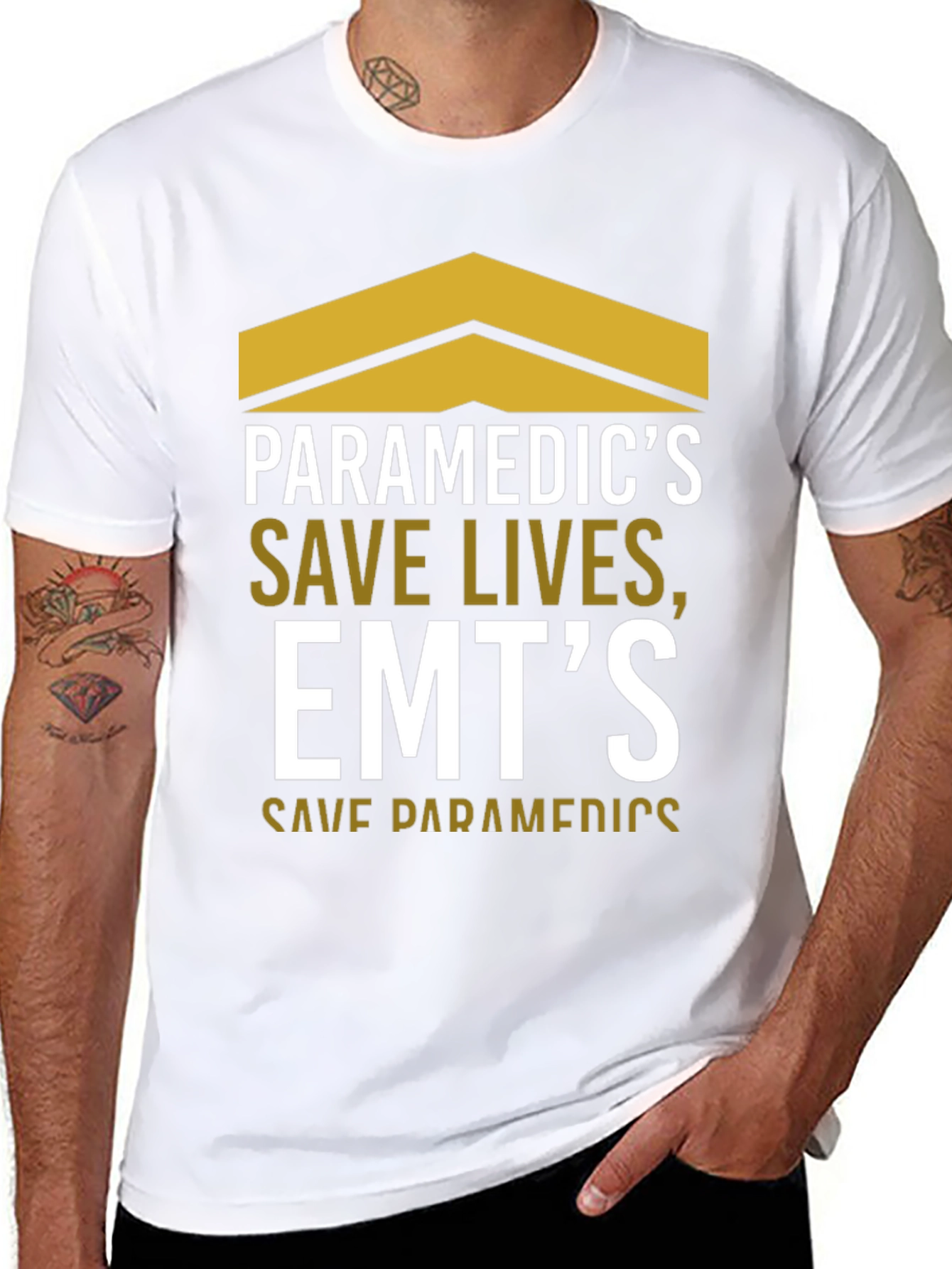 Paramedic & EMT Save Lives Black Graphic Tee