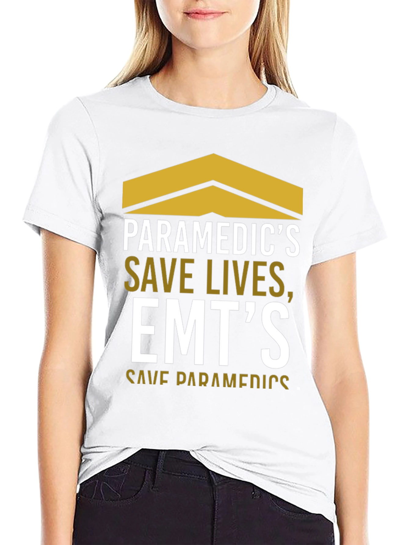 Paramedic & EMT Save Lives Black Graphic Tee