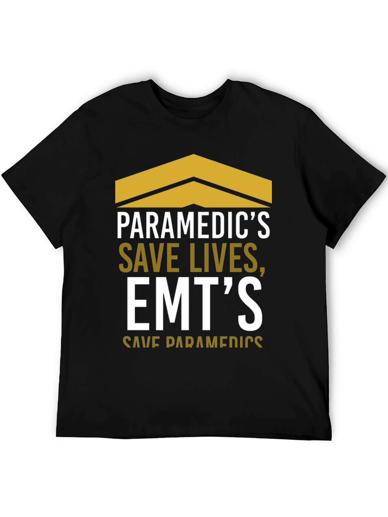 Paramedic & EMT Save Lives Black Graphic Tee