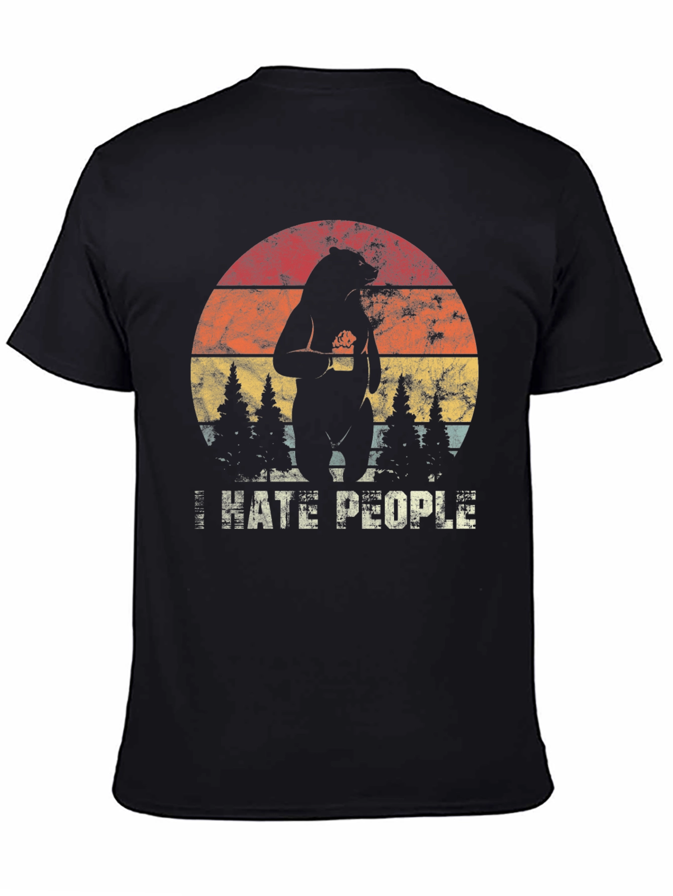 I Hate People Bear Graphic T-Shirt