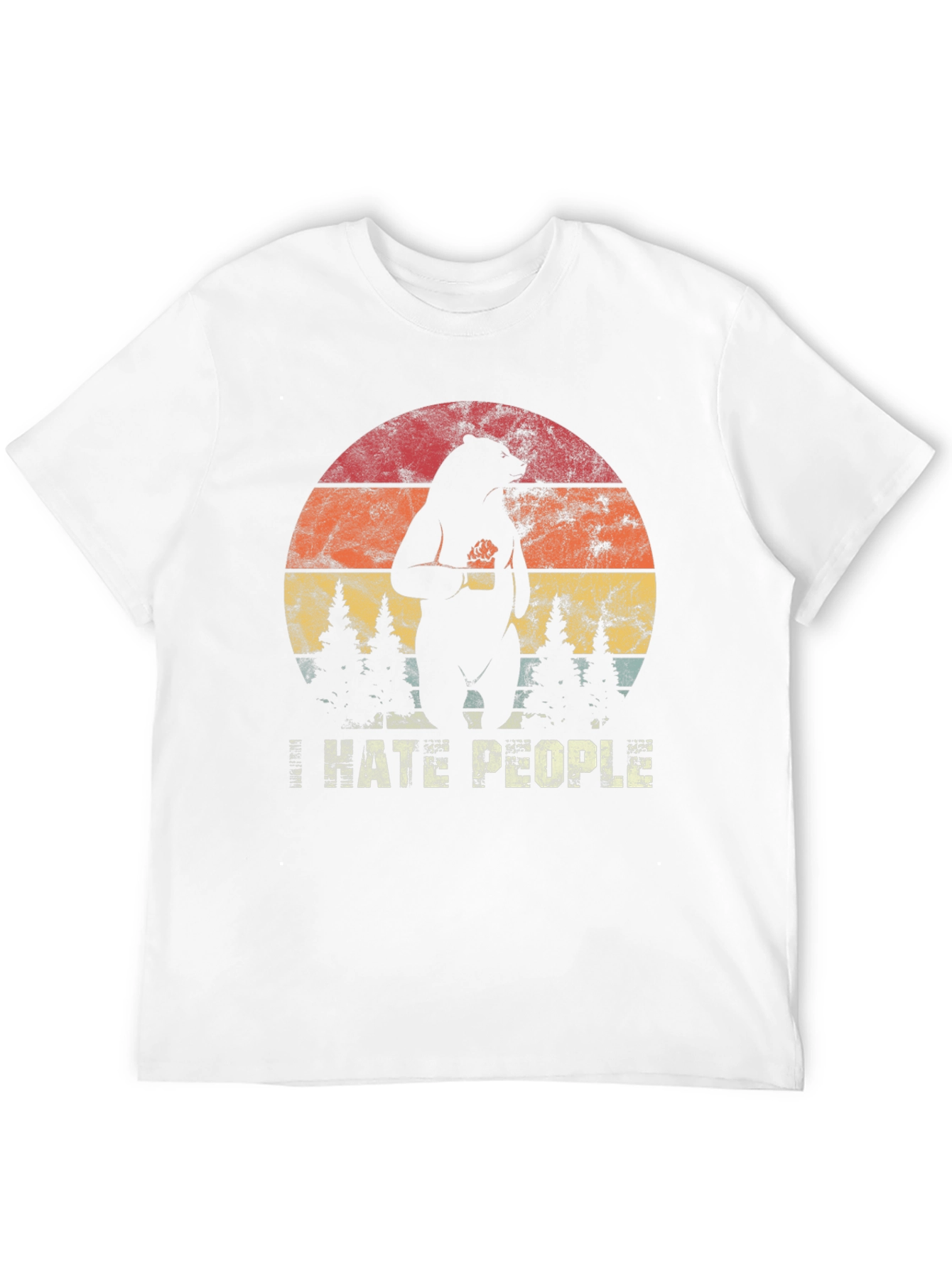 I Hate People Bear Graphic T-Shirt