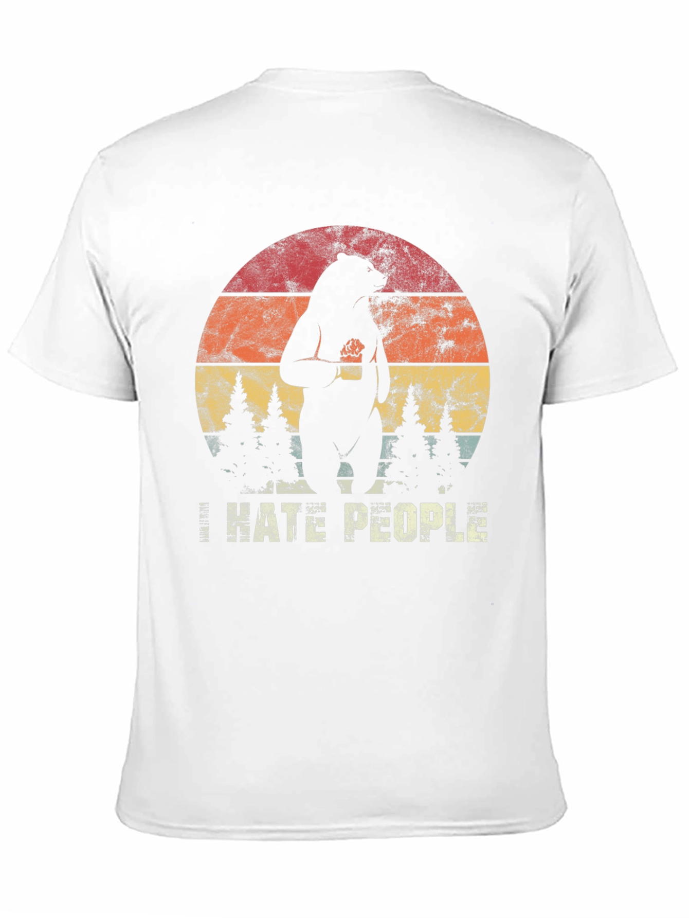 I Hate People Bear Graphic T-Shirt